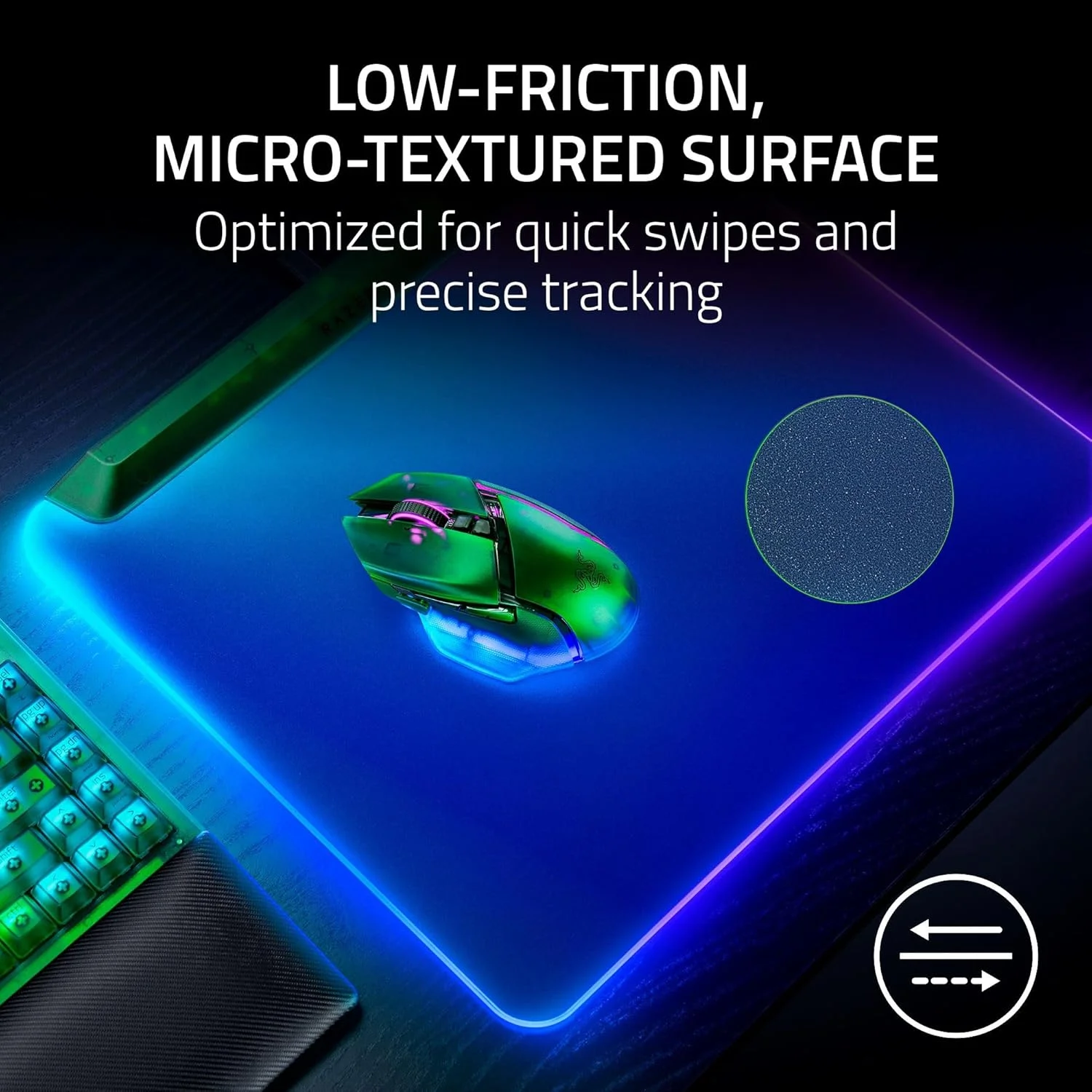 پد ماوس گیمینگ Razer Firefly V2 Pro نسخه Phantom Green پد ماوس گیمینگ Razer Firefly V2 Pro نسخه Phantom Green