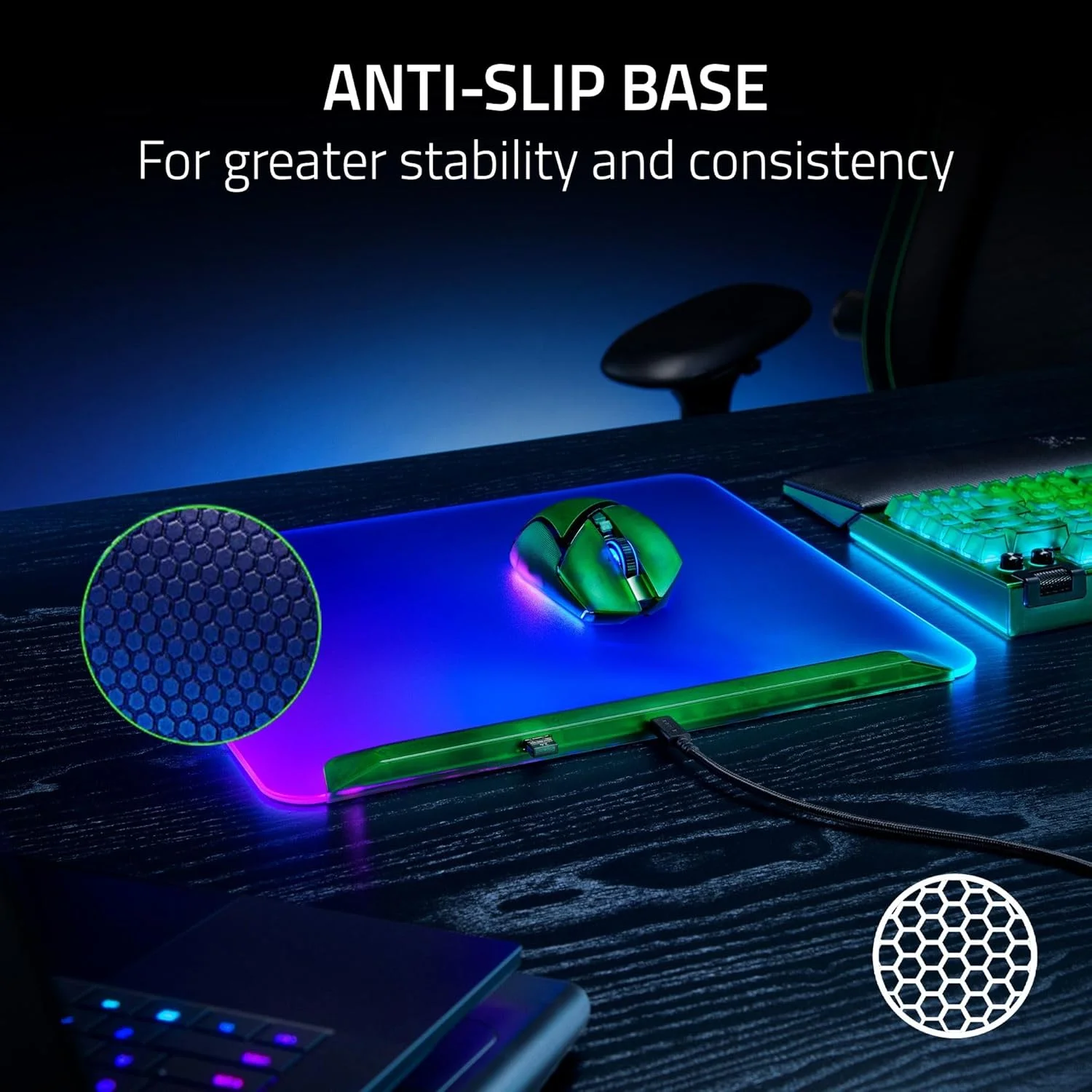پد ماوس گیمینگ Razer Firefly V2 Pro نسخه Phantom Green پد ماوس گیمینگ Razer Firefly V2 Pro نسخه Phantom Green