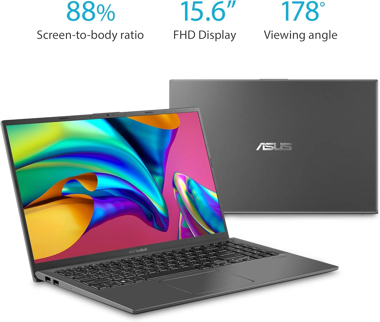 لپ تاپ ایسوس VivoBook 15 مدل F512JA-AS34، باریک و سبک، صفحه نمایش 15.6 اینچی FHD، پردازنده Intel i3-1005G1، رم 8 گیگابایتی، SSD 128 گیگابایتی، کیبورد با نور پس زمینه، حسگر اثر انگشت، ویندوز 10 هوم در حالت S، خاکستری تخته سنگی لپ تاپ ایسوس VivoBook 15 مدل F512JA-AS34، باریک و سبک، صفحه نمایش 15.6 اینچی FHD، پردازنده Intel i3-1005G1، رم 8 گیگابایتی، SSD 128 گیگابایتی، کیبورد با نور پس زمینه، حسگر اثر انگشت، ویندوز 10 هوم در حالت S، خاکستری تخته سنگی