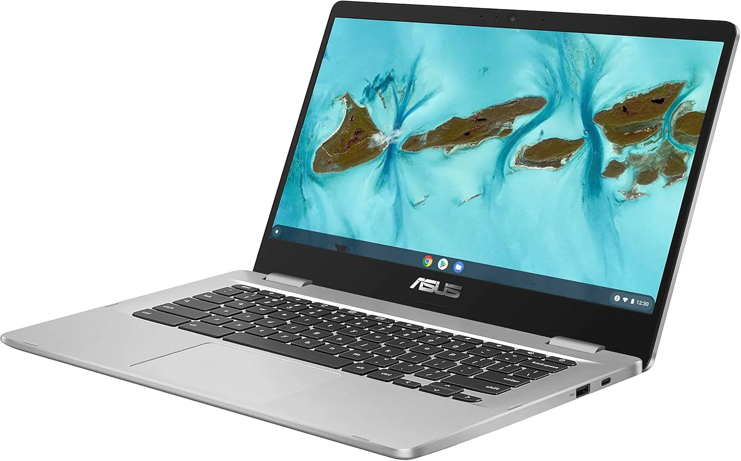کروم بوک ASUS C424MA-AS48F، صفحه نمایش 14.0 اینچی 180 درجه FHD NanoEdge، پردازنده دو هسته ای Intel Celeron، رم 4 گیگابایتی LPDDR4، حافظه 128 گیگابایتی، رنگ نقره ای، C424MA-AS48F کروم بوک ASUS C424MA-AS48F، صفحه نمایش 14.0 اینچی 180 درجه FHD NanoEdge، پردازنده دو هسته ای Intel Celeron، رم 4 گیگابایتی LPDDR4، حافظه 128 گیگابایتی، رنگ نقره ای، C424MA-AS48F