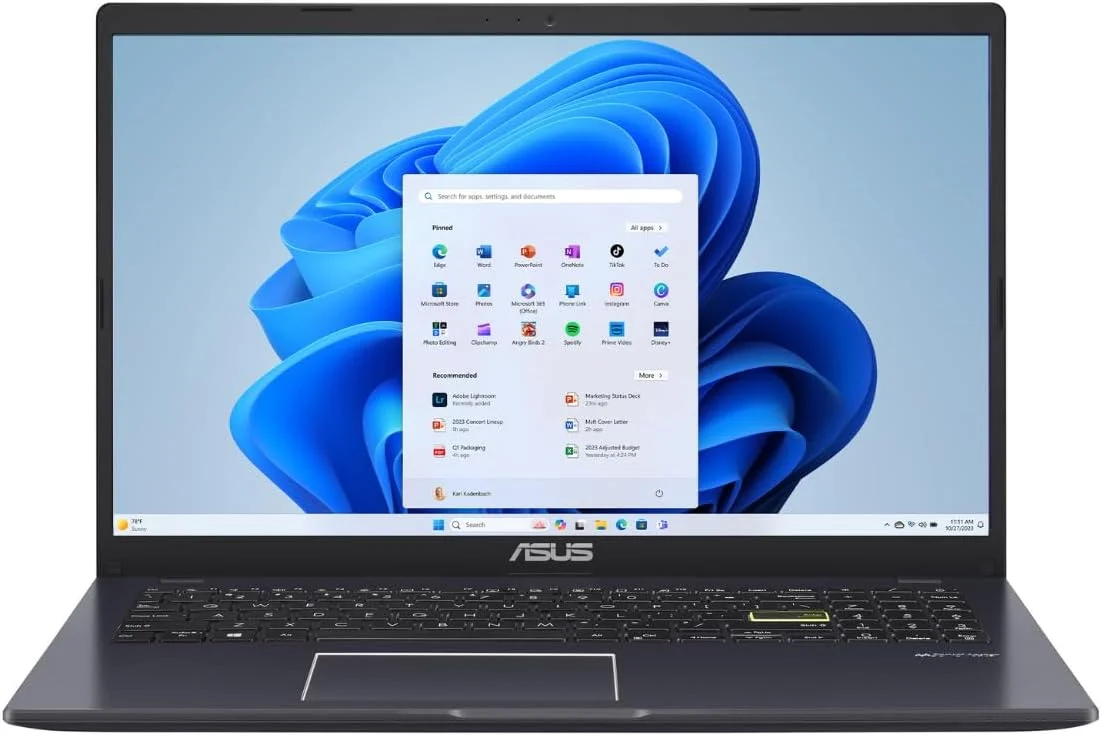 لپ تاپ 15.6 اینچی ASUS Vivobook Go، پردازنده Intel Celeron N4500، رم 4 گیگابایتی، حافظه SSD 128 گیگابایتی، ویندوز 11 در حالت S، مشکی ستاره ای، L510KA-ES04