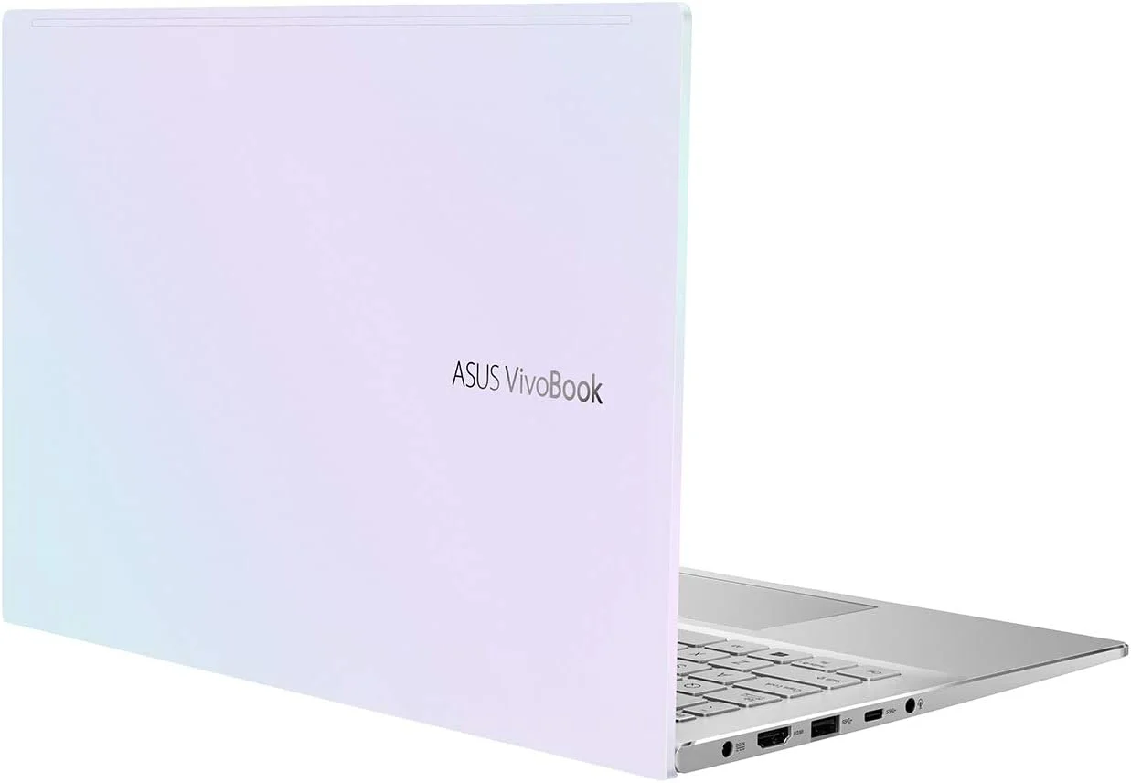 لپ تاپ ایسوس ویووبوک S14 S433 باریک و سبک با صفحه نمایش 14 اینچی FHD، پردازنده Intel Core i5-10210U، رم 8 گیگابایتی DDR4، حافظه SSD 512 گیگابایتی PCIe، ویندوز 10 هوم، سفید رویایی، S433FA-DS51-WH