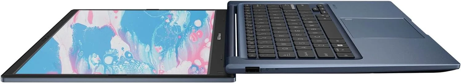لپ تاپ ASUS Vivobook، صفحه نمایش 14 اینچی FHD، پردازنده i3-1215U، رم 24 گیگابایتی، SSD 1 ترابایتی، Wi-Fi 6، HDMI، وب کم، تاچ پد، ویندوز 11 هوم، آبی