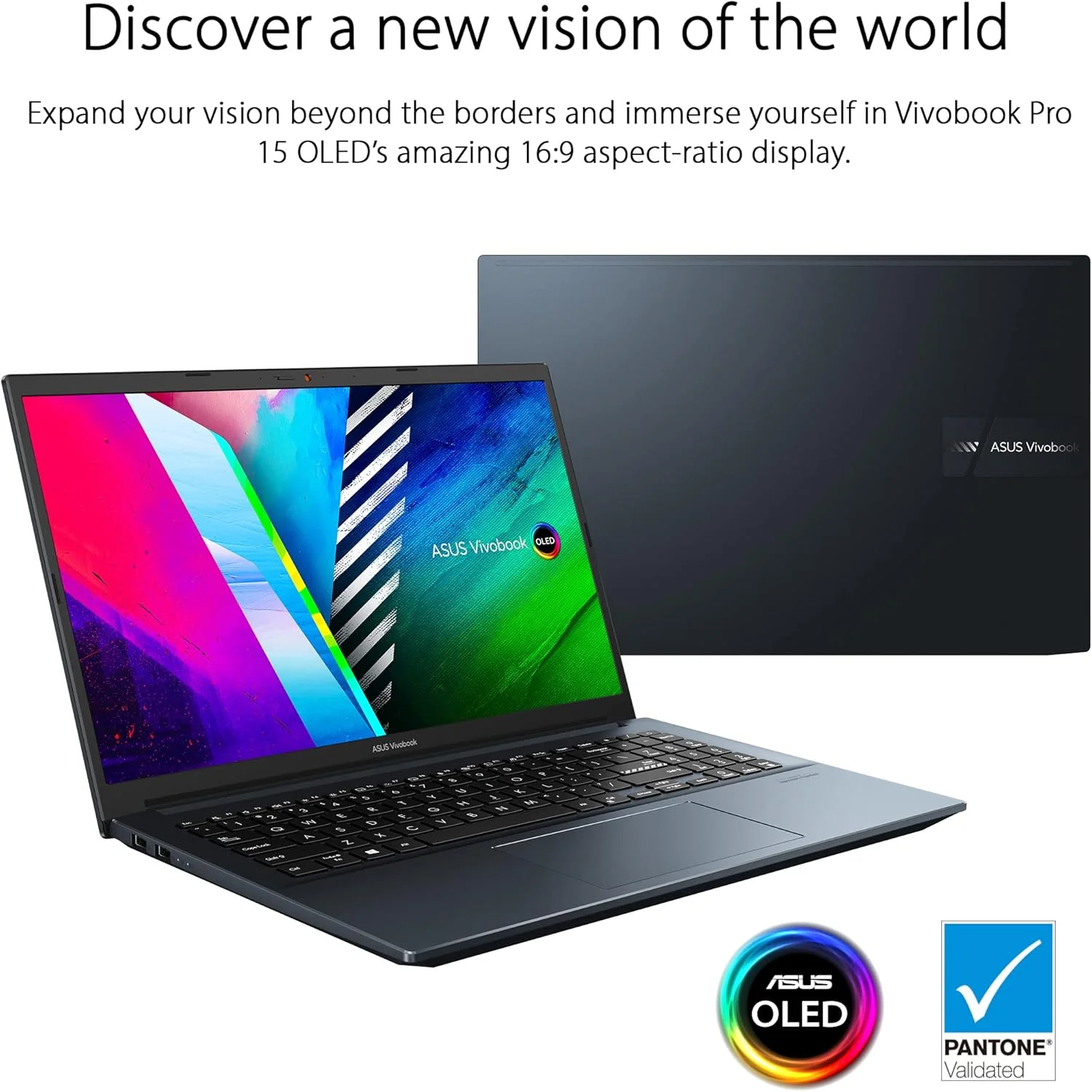 لپ تاپ باریک ASUS VivoBook Pro 15 OLED، صفحه نمایش 15.6 اینچی FHD OLED، پردازنده Intel Core i5-11300H، کارت گرافیک NVIDIA GeForce GTX 1650 Max Q، رم 8 گیگابایتی، SSD 512 گیگابایتی، ویندوز 11 هوم، آبی آرام، K3500PH-DB51 لپ تاپ باریک ASUS VivoBook Pro 15 OLED، صفحه نمایش 15.6 اینچی FHD OLED، پردازنده Intel Core i5-11300H، کارت گرافیک NVIDIA GeForce GTX 1650 Max Q، رم 8 گیگابایتی، SSD 512 گیگابایتی، ویندوز 11 هوم، آبی آرام، K3500PH-DB51