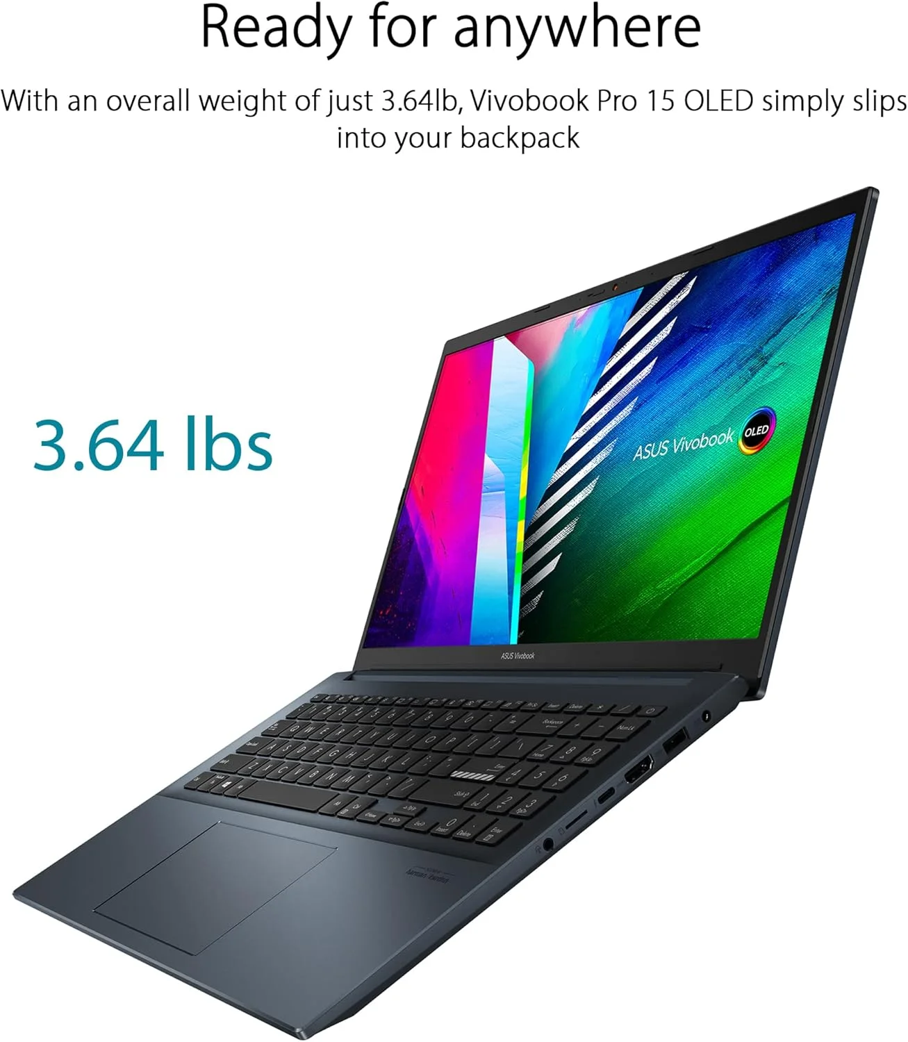 لپ تاپ باریک ASUS VivoBook Pro 15 OLED، صفحه نمایش 15.6 اینچی FHD OLED، پردازنده Intel Core i5-11300H، کارت گرافیک NVIDIA GeForce GTX 1650 Max Q، رم 8 گیگابایتی، SSD 512 گیگابایتی، ویندوز 11 هوم، آبی آرام، K3500PH-DB51 لپ تاپ باریک ASUS VivoBook Pro 15 OLED، صفحه نمایش 15.6 اینچی FHD OLED، پردازنده Intel Core i5-11300H، کارت گرافیک NVIDIA GeForce GTX 1650 Max Q، رم 8 گیگابایتی، SSD 512 گیگابایتی، ویندوز 11 هوم، آبی آرام، K3500PH-DB51