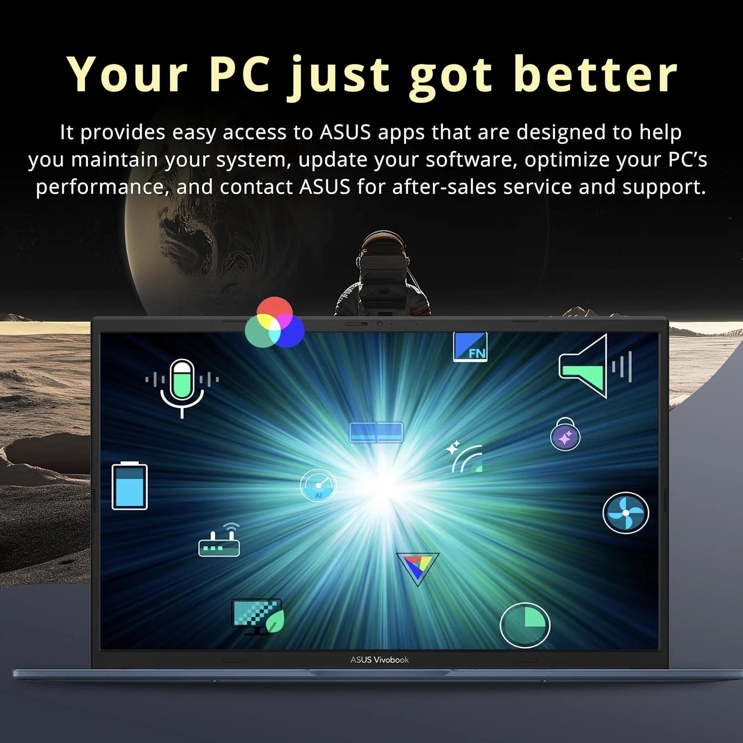 لپ تاپ 17.3 اینچی FHD ایسوس Vivobook، پردازنده Intel i3-1215U، رم 40 گیگابایتی، حافظه 1.16 ترابایتی (1 ترابایت SSD + 160 گیگابایت داک استیشن)، گرافیک Intel UHD، صفحه کلید عددی، دوربین 720p HD، Wi-Fi 6E، ویندوز 11 پرو، آبی آرام لپ تاپ 17.3 اینچی FHD ایسوس Vivobook، پردازنده Intel i3-1215U، رم 40 گیگابایتی، حافظه 1.16 ترابایتی (1 ترابایت SSD + 160 گیگابایت داک استیشن)، گرافیک Intel UHD، صفحه کلید عددی، دوربین 720p HD، Wi-Fi 6E، ویندوز 11 پرو، آبی آرام