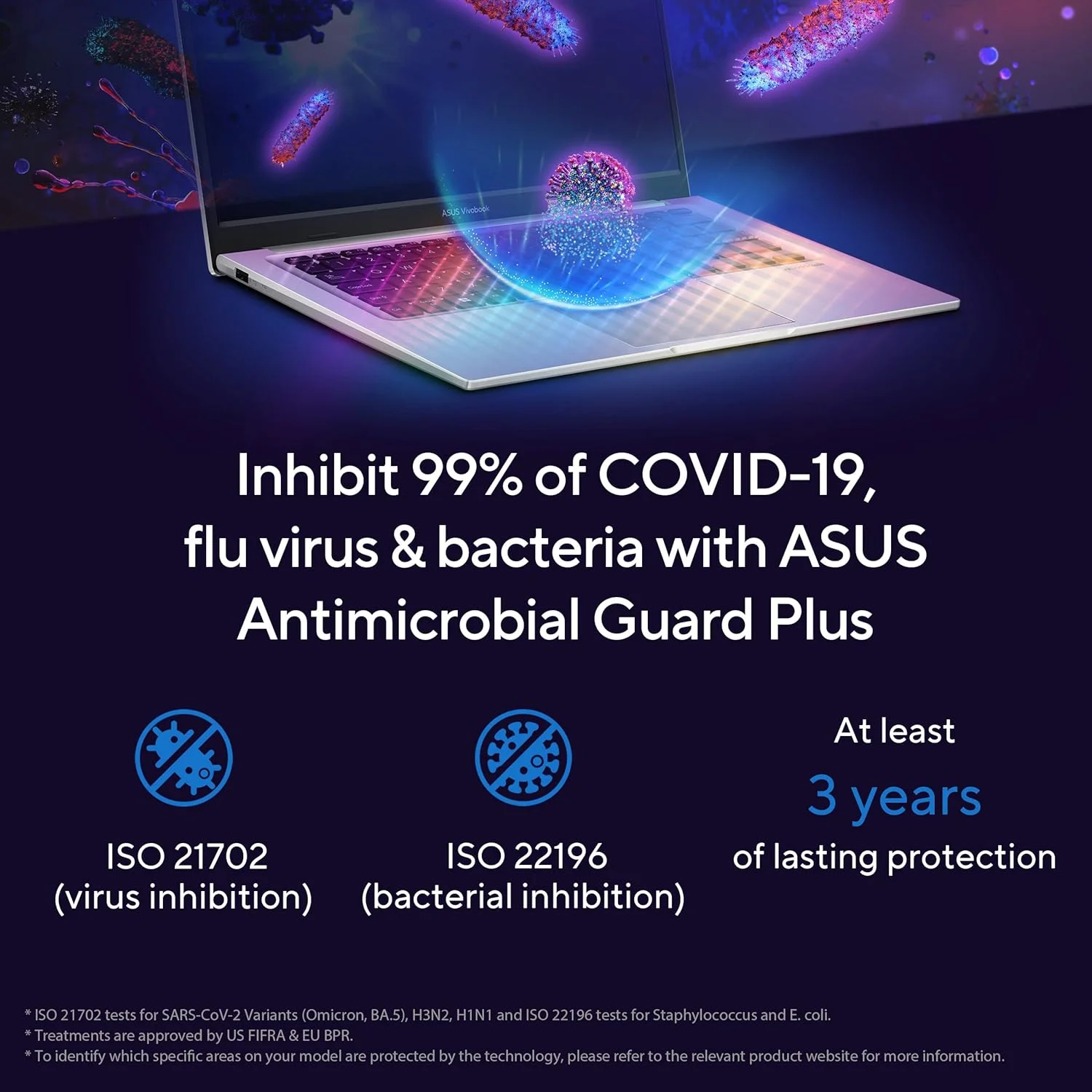 لپ تاپ ASUS Vivobook 14 مدل 2023، صفحه نمایش 14 اینچی FHD (1920 x 1080)، پردازنده Intel Core i5-1235U، گرافیک Intel Iris Xᵉ، رم 8 گیگابایتی، SSD 256 گیگابایتی، ویندوز 11 هوم، آبی آرام، F1404ZA-AS51