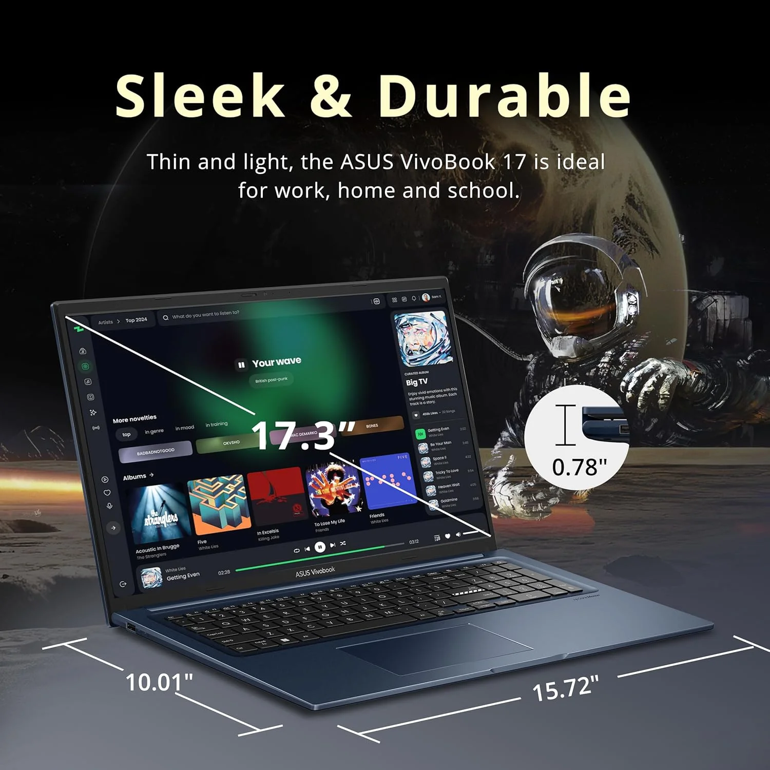 لپ تاپ 17.3 اینچی FHD ایسوس Vivobook، پردازنده Intel i3-1215U، رم 40 گیگابایتی، حافظه 1.16 ترابایتی (1 ترابایت SSD + 160 گیگابایت داک استیشن)، گرافیک Intel UHD، صفحه کلید عددی، دوربین 720p HD، Wi-Fi 6E، ویندوز 11 پرو، آبی آرام لپ تاپ 17.3 اینچی FHD ایسوس Vivobook، پردازنده Intel i3-1215U، رم 40 گیگابایتی، حافظه 1.16 ترابایتی (1 ترابایت SSD + 160 گیگابایت داک استیشن)، گرافیک Intel UHD، صفحه کلید عددی، دوربین 720p HD، Wi-Fi 6E، ویندوز 11 پرو، آبی آرام