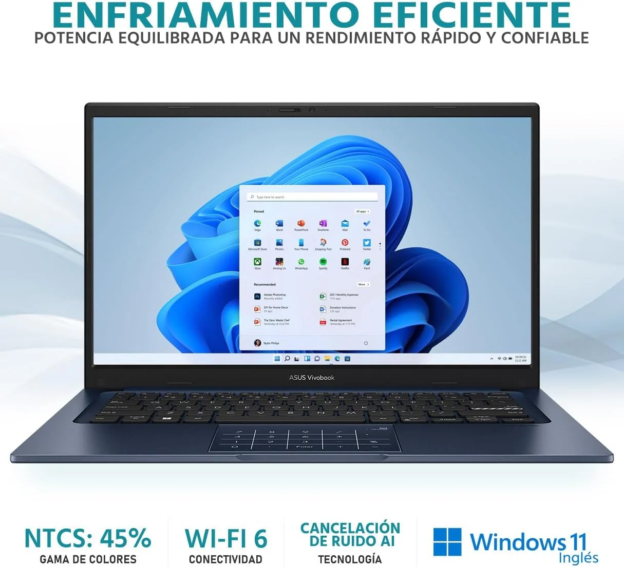 لپ تاپ باریک ASUS Vivobook 14 X1404ZA با صفحه نمایش 14 اینچی FHD، پردازنده Core i5-1334U، رم 12 گیگابایتی، SSD 256 گیگابایتی، گرافیک Intel Iris Xe، ویندوز 11 هوم، آبی لپ تاپ باریک ASUS Vivobook 14 X1404ZA با صفحه نمایش 14 اینچی FHD، پردازنده Core i5-1334U، رم 12 گیگابایتی، SSD 256 گیگابایتی، گرافیک Intel Iris Xe، ویندوز 11 هوم، آبی