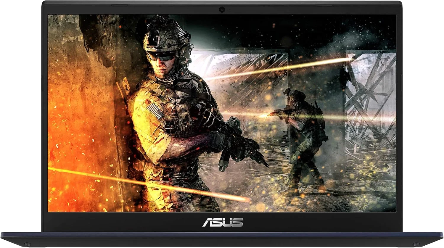 لپ تاپ ASUS VivoBook K571، صفحه نمایش 15.6 اینچی FHD، پردازنده Intel Core i7-9750H، کارت گرافیک NVIDIA GeForce GTX 1650، رم 16 گیگابایتی، SSD PCIe NVMe 256 گیگابایتی + هارد دیسک 1 ترابایتی، ویندوز 10 هوم، K571GT-EB76، مشکی ستاره ای