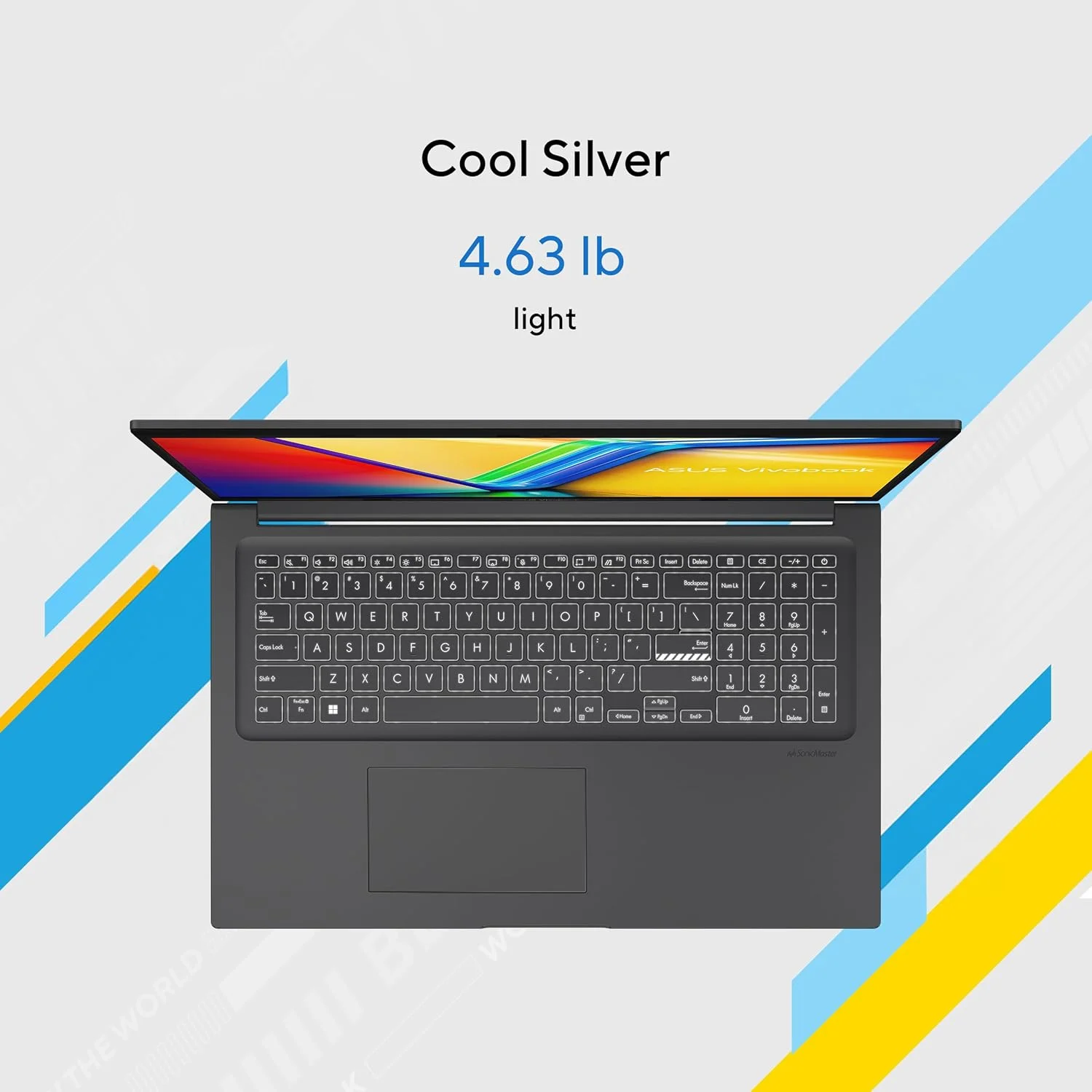 لپ تاپ ASUS Vivobook 17، صفحه نمایش 17.3 اینچی FHD 60 هرتز، پردازنده Intel Core i7-1355U، گرافیک Intel Iris Xe، حافظه 16 گیگابایتی، فضای ذخیره سازی 1 ترابایتی، نقره ای خنک، F1704VA-ES76