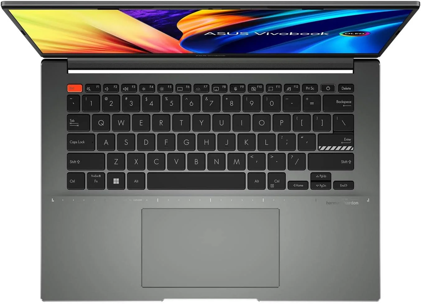 لپ تاپ 14.5 اینچی OLED ایسوس VivoBook پلتفرم Intel Evo - نسل دوازدهم Core i7-12700H، صفحه نمایش 2880 x 1800 با نرخ 120 هرتز - 12 گیگابایت رم DDR4، 512 گیگابایت PCIe® NVMe™ M.2 4.0 SSD، ویندوز 11 مشکی نیمه شب لپ تاپ 14.5 اینچی OLED ایسوس VivoBook پلتفرم Intel Evo - نسل دوازدهم Core i7-12700H، صفحه نمایش 2880 x 1800 با نرخ 120 هرتز - 12 گیگابایت رم DDR4، 512 گیگابایت PCIe® NVMe™ M.2 4.0 SSD، ویندوز 11 مشکی نیمه شب