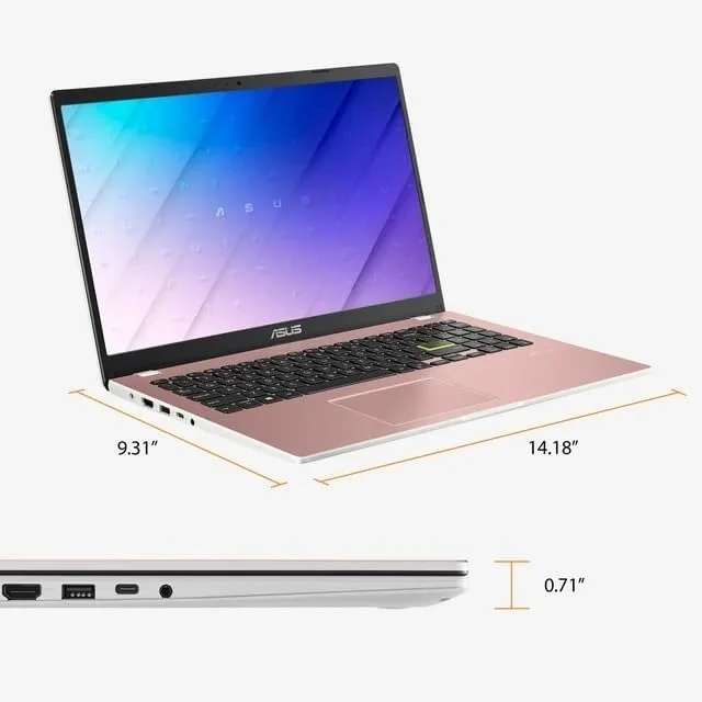 لپ تاپ 15.6 اینچی FHD ایسوس ASUS Vivobook Go، پردازنده 4 هسته ای Intel Pentium N6000 (تا 3.3 گیگاهرتز)، 4 گیگابایت رم، 128 گیگابایت eMMC، ویندوز 11، آفیس 365 1 ساله، عمر باتری طولانی + لوازم جانبی GM، صورتی لپ تاپ 15.6 اینچی FHD ایسوس ASUS Vivobook Go، پردازنده 4 هسته ای Intel Pentium N6000 (تا 3.3 گیگاهرتز)، 4 گیگابایت رم، 128 گیگابایت eMMC، ویندوز 11، آفیس 365 1 ساله، عمر باتری طولانی + لوازم جانبی GM، صورتی