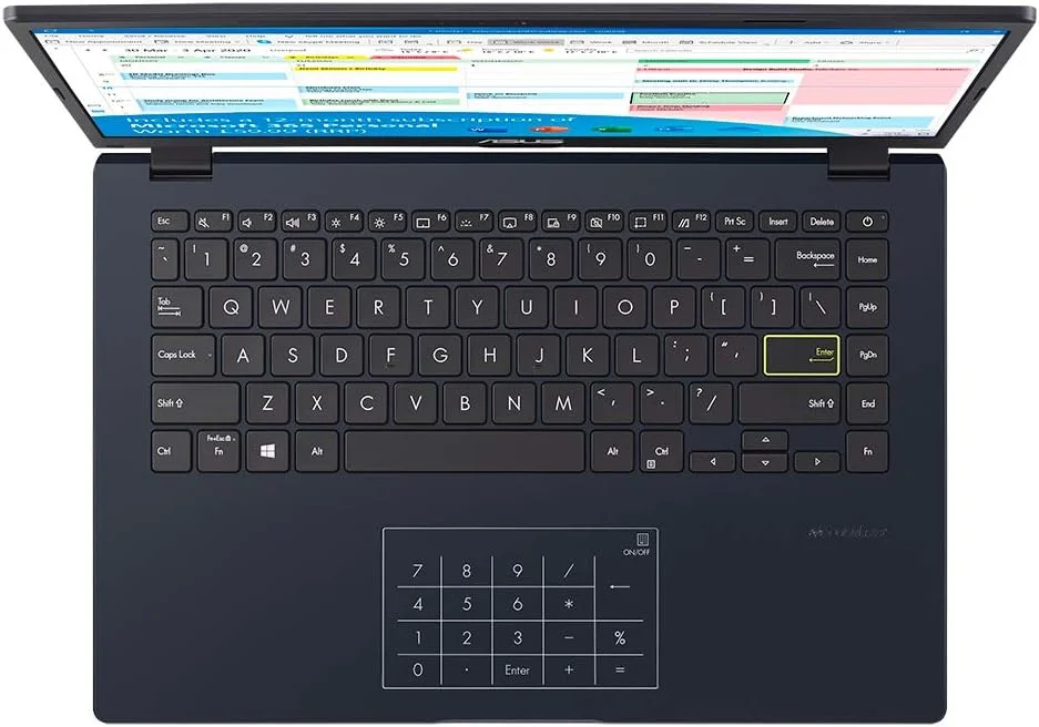 لپ تاپ 14 اینچی فول اچ دی ASUS Vivobook L410MA (پردازنده Intel Pentium N5030، رم 4 گیگابایت، حافظه eMMC 64 گیگابایت، ویندوز 10) شامل اشتراک 1 ساله Microsoft Office 365 لپ تاپ 14 اینچی فول اچ دی ASUS Vivobook L410MA (پردازنده Intel Pentium N5030، رم 4 گیگابایت، حافظه eMMC 64 گیگابایت، ویندوز 10) شامل اشتراک 1 ساله Microsoft Office 365