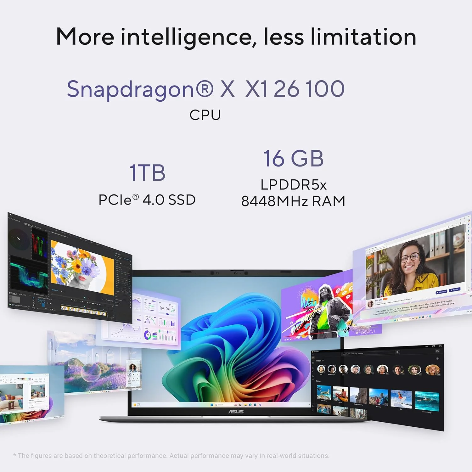 ایسوس ویووبوک S S3407QA-KP014W اسنپدراگون X - X1-26-100/16GB/1TB SSD/Qualcomm UMA/14.0 FHD (1920 x 1200) OLED/WIN11 HOME/خاکستری