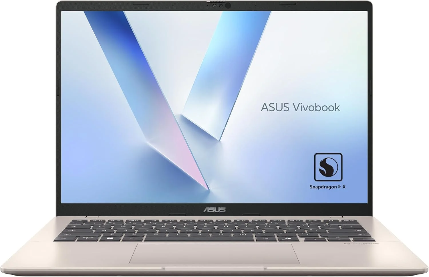 ایسوس ویووبوک 14 X1407QA-LY046W / Snapdragon X X126100 Purwa SE / 16 گیگابایت رم / 1 ترابایت SSD / صفحه نمایش 14 اینچی WUXGA (1920x1200) / ویندوز 11 هوم - طلایی پلاتینیوم