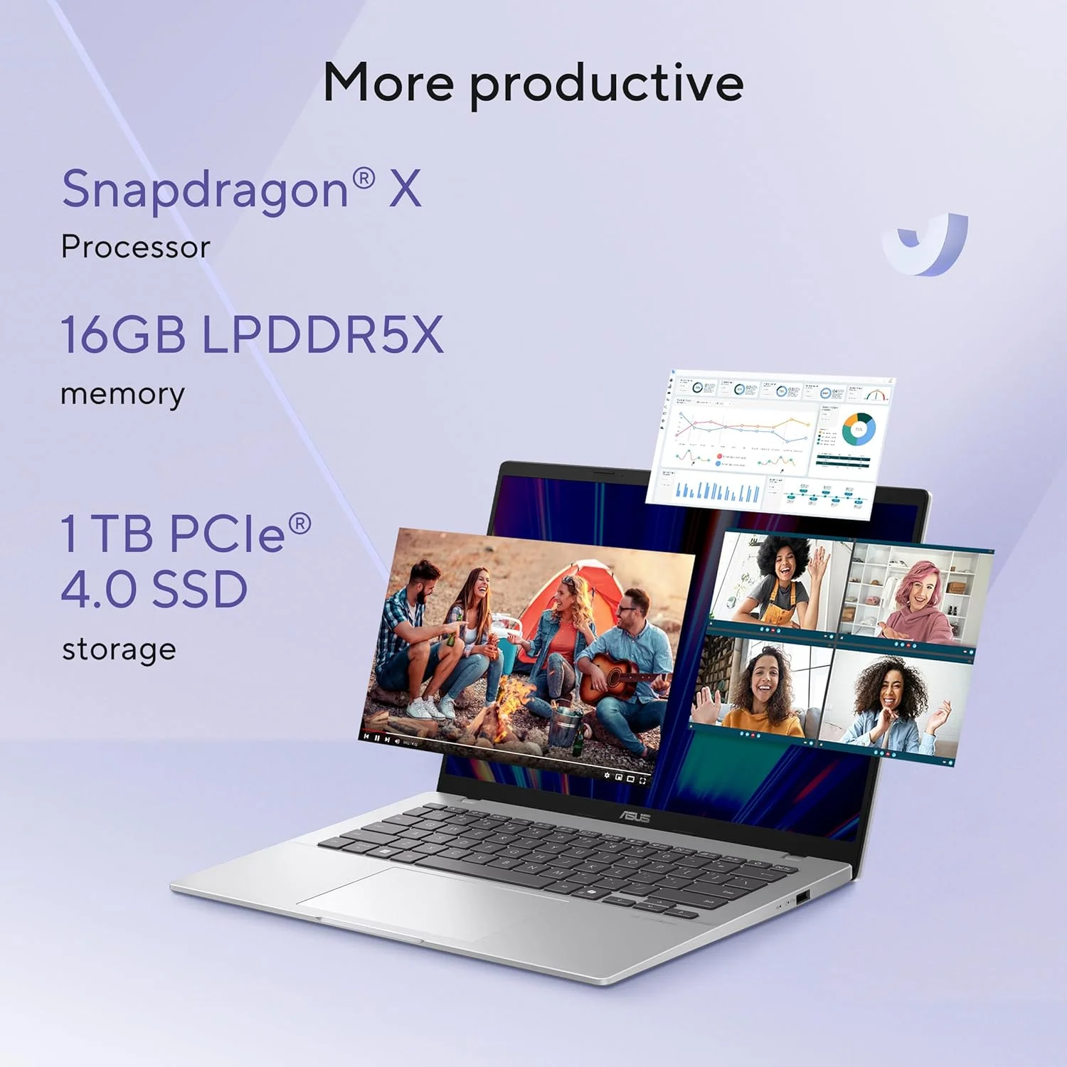 ایسوس ویووبوک 14 X1407QA-LY046W / Snapdragon X X126100 Purwa SE / 16 گیگابایت رم / 1 ترابایت SSD / صفحه نمایش 14 اینچی WUXGA (1920x1200) / ویندوز 11 هوم - طلایی پلاتینیوم ایسوس ویووبوک 14 X1407QA-LY046W / Snapdragon X X126100 Purwa SE / 16 گیگابایت رم / 1 ترابایت SSD / صفحه نمایش 14 اینچی WUXGA (1920x1200) / ویندوز 11 هوم - طلایی پلاتینیوم
