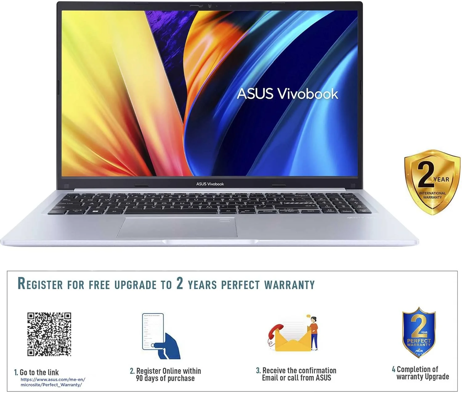 لپ تاپ لمسی ASUS Vivobook 15 X1502ZA E8697W، پردازنده i3 1215U 1.2GHz، رم 8GB، حافظه 256GB PCIE G3 SSD، گرافیک Intel UMA، ویندوز 11 هوم، صفحه نمایش 15.6 اینچ FHD 1920X1080 16:9، وب کم HD، حسگر اثر انگشت، کیبورد با نور پس زمینه انگلیسی عربی، نقره ای (بازسازی شده) لپ تاپ لمسی ASUS Vivobook 15 X1502ZA E8697W، پردازنده i3 1215U 1.2GHz، رم 8GB، حافظه 256GB PCIE G3 SSD، گرافیک Intel UMA، ویندوز 11 هوم، صفحه نمایش 15.6 اینچ FHD 1920X1080 16:9، وب کم HD، حسگر اثر انگشت، کیبورد با نور پس زمینه انگلیسی عربی، نقره ای (بازسازی شده)