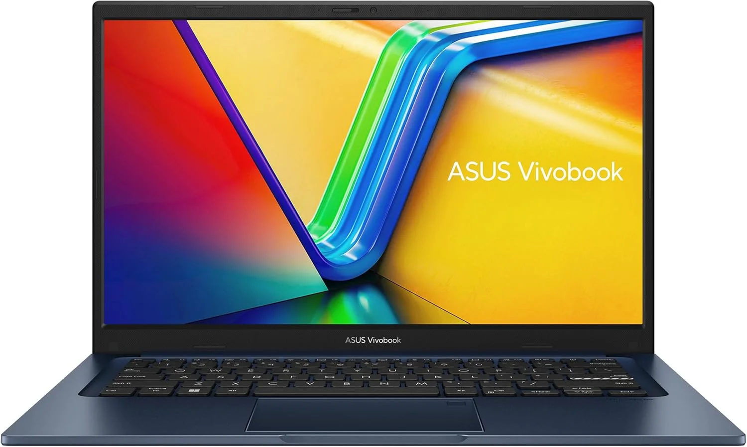 لپ تاپ باریک ASUS Vivobook 14 X1404VA-NK114W (آبی آرام)، پردازنده i5-1355U، رم 8 گیگابایت، حافظه SSD 512 گیگابایت PCIE G3، گرافیک Intel UMA، ویندوز 11 هوم، صفحه نمایش 14 اینچی، وب کم HD، حسگر اثر انگشت، کیبورد با نور پس زمینه انگلیسی-عربی