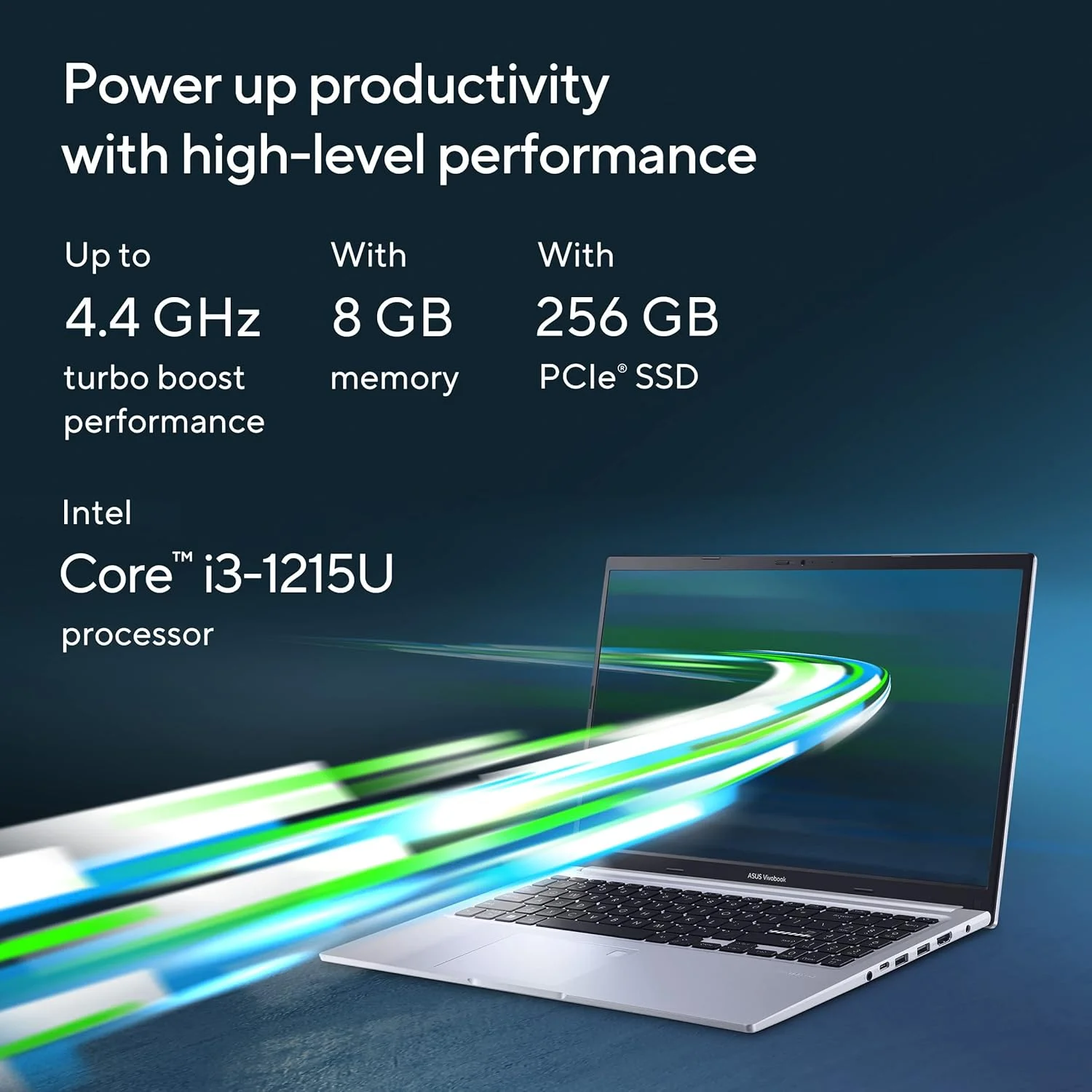 لپ تاپ لمسی ASUS Vivobook 15 X1502ZA E8697W، پردازنده i3 1215U 1.2GHz، رم 8GB، حافظه 256GB PCIE G3 SSD، گرافیک Intel UMA، ویندوز 11 هوم، صفحه نمایش 15.6 اینچ FHD 1920X1080 16:9، وب کم HD، حسگر اثر انگشت، کیبورد با نور پس زمینه انگلیسی عربی، نقره ای (بازسازی شده) لپ تاپ لمسی ASUS Vivobook 15 X1502ZA E8697W، پردازنده i3 1215U 1.2GHz، رم 8GB، حافظه 256GB PCIE G3 SSD، گرافیک Intel UMA، ویندوز 11 هوم، صفحه نمایش 15.6 اینچ FHD 1920X1080 16:9، وب کم HD، حسگر اثر انگشت، کیبورد با نور پس زمینه انگلیسی عربی، نقره ای (بازسازی شده)