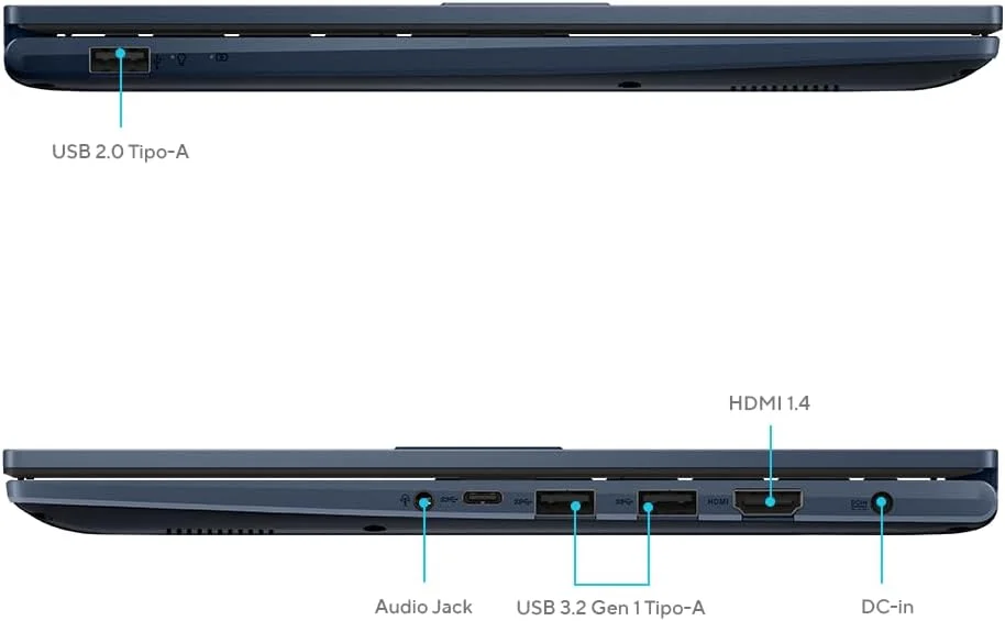 لپ تاپ 14 اینچی FHD ایسوس Vivobook 2025، پردازنده 10 هسته ای Intel Core i5-1334U، گرافیک Iris Xe، رم 12 گیگابایتی DDR4، حافظه SSD NVMe 256 گیگابایتی، USB-C با DP، WiFi AC، BT، وب کم، HDMI 1.4، ویندوز 11 هوم با USB رایگان