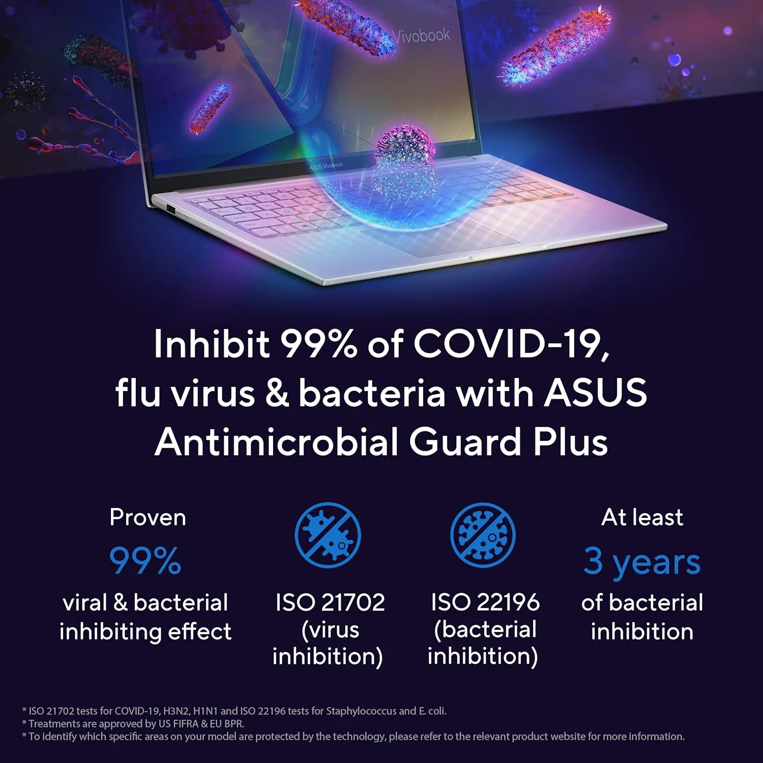 لپ تاپ باریک ASUS Vivobook 15 X1504ZA-NJ005W، نسل دوازدهم Intel i5، رم DDR4 8GB، حافظه SSD 512GB، ویندوز 11 هوم، صفحه نمایش 15.6 اینچی FHD، وب کم، کیبورد با نور پس زمینه انگلیسی-عربی، (نقره ای خنک)
