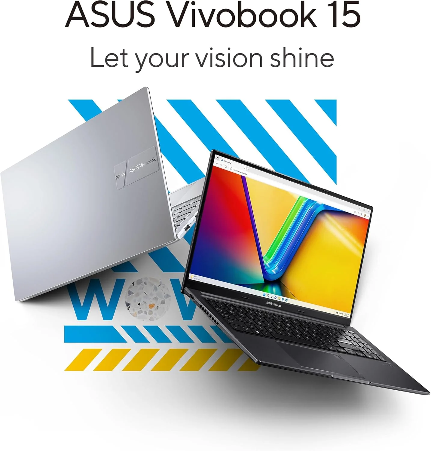 لپ تاپ ASUS Vivobook 15 OLED، پردازنده Intel Core i9-13900H، رم 16 گیگابایت، SSD 1 ترابایت، صفحه نمایش 15.6 اینچی 2.8K OLED، ویندوز 11، مشکی Indie [X1505VA-MA897W]