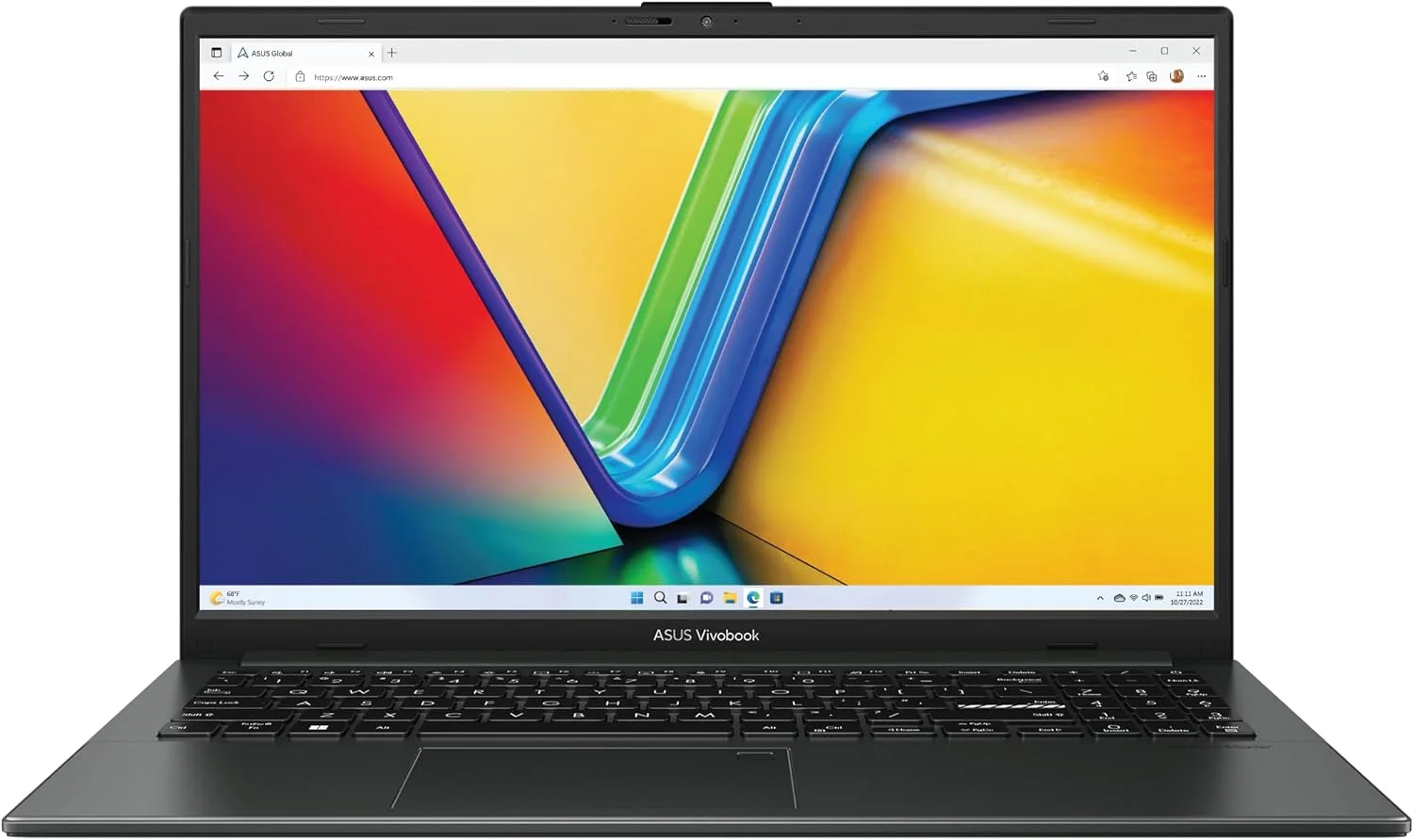 لپ تاپ 15.6 اینچی Asus VivoBook GO 15 FHD، پردازنده نسل هفتم AMD Ryzen 3-7320U، رم 4 گیگابایتی LPDDR5، حافظه SSD 256 گیگابایتی، گرافیک AMD Radeon™، ویندوز 11 پرو، مشکی ترکیبی، صفحه کلید انگلیسی [E1504FA-NJ096]