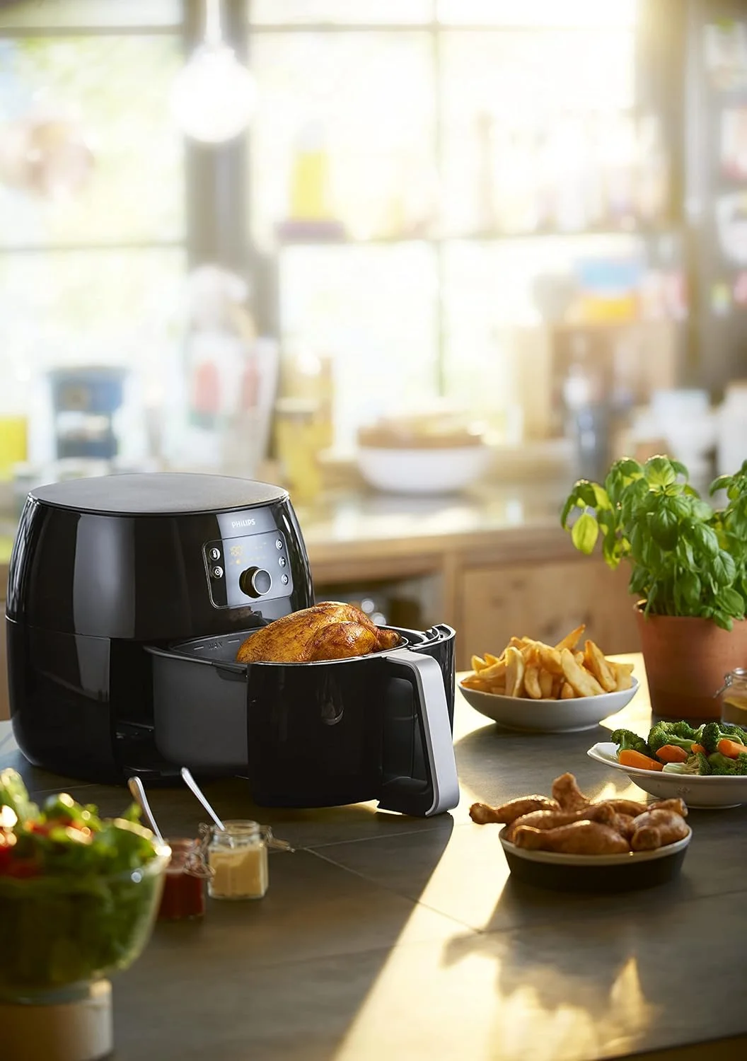 سرخ کن بدون روغن 2200 وات فیلیپس مدل Avance Collection، با فناوری حذف چربی برای پخت و پز/کیک/گریل سالم، HD9650/91، مشکی، 1.4 کیلوگرم XXL - نسخه امارات سرخ کن بدون روغن 2200 وات فیلیپس مدل Avance Collection، با فناوری حذف چربی برای پخت و پز/کیک/گریل سالم، HD9650/91، مشکی، 1.4 کیلوگرم XXL - نسخه امارات
