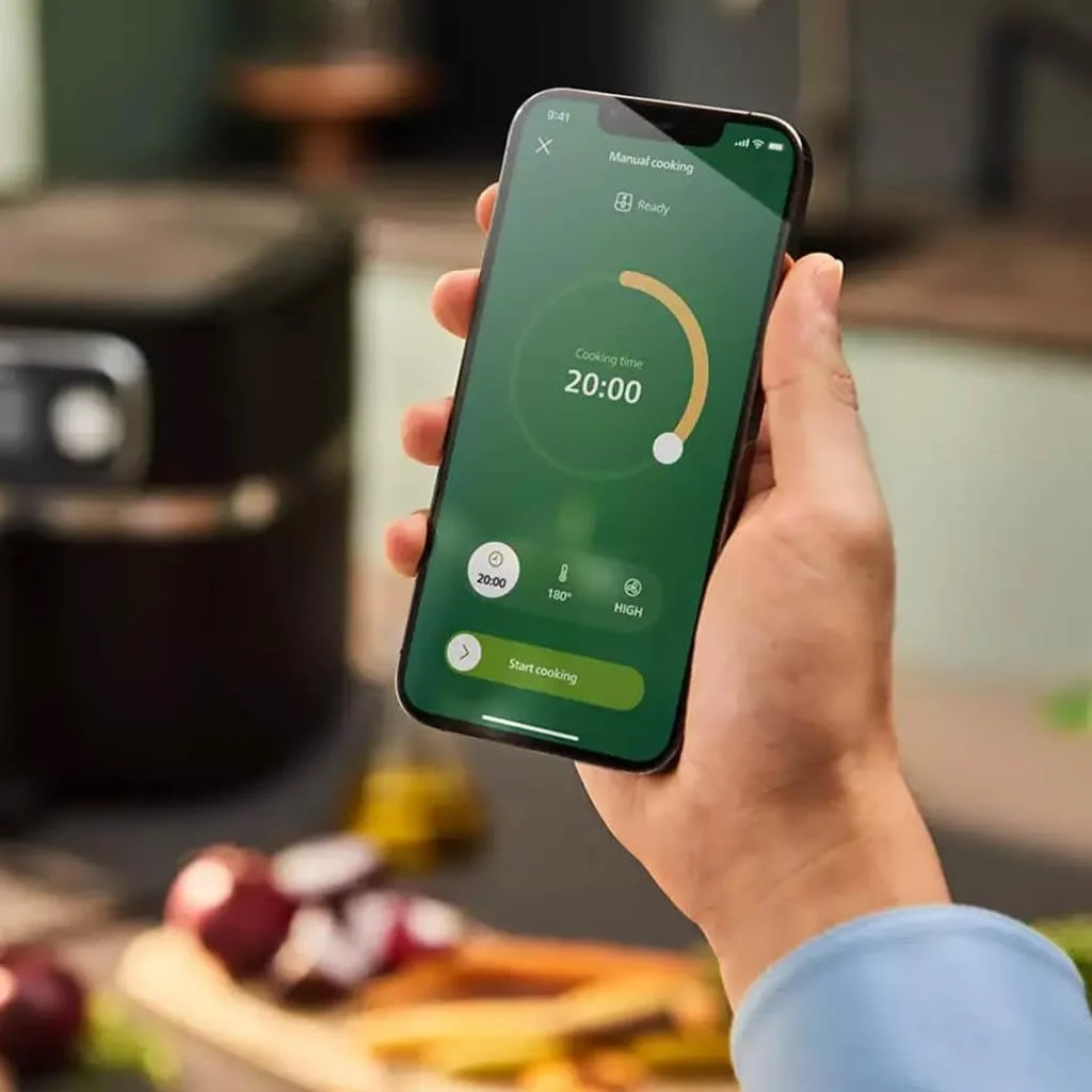 سرخ کن بدون روغن فیلیپس Versuni HD9880/90 سری 7000 XXL متصل با دماسنج غذا ظرفیت 2 کیلوگرم 8.3 لیتر مشکی سرخ کن بدون روغن فیلیپس Versuni HD9880/90 سری 7000 XXL متصل با دماسنج غذا ظرفیت 2 کیلوگرم 8.3 لیتر مشکی
