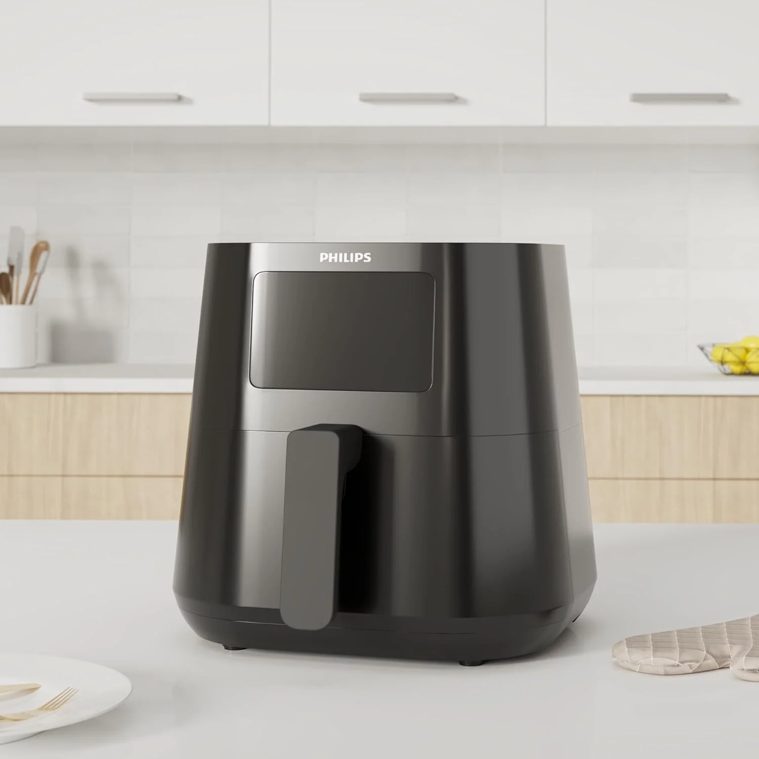 سرخ کن فیلیپس مدل XL - توان 2000 وات، صفحه نمایش لمسی LED، ظرفیت 6.2 لیتر، 1.2 کیلوگرم، 7 برنامه از پیش تعیین شده، فناوری Rapid Air، مشکی - HD9270/91