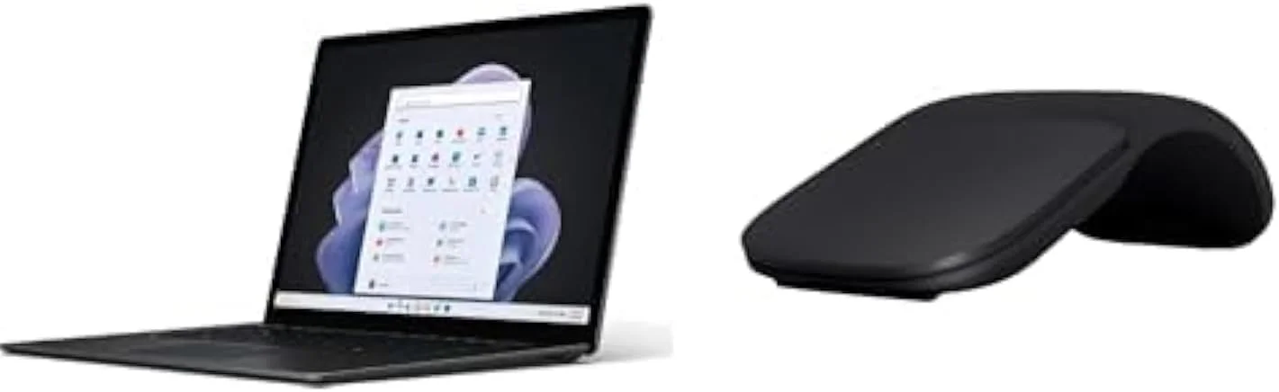 لپ تاپ مایکروسافت سرفیس 5 با صفحه نمایش 15 اینچی 2256x1504، رم 8 گیگابایتی، حافظه اس اس دی 256 گیگابایتی، ویندوز 11، مشکی + ماوس آرک سرفیس، ماوس بلوتوثی، مشکی