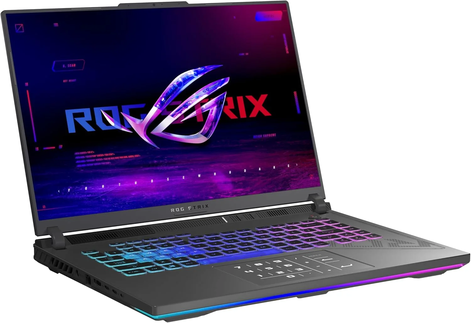 لپ تاپ گیمینگ ایسوس ROG Strix G16 G614JV، صفحه نمایش 16 اینچی 2K FHD+ IPS 165 هرتز، پردازنده Intel Core i9-13980HX، رم 16 گیگابایتی، SSD 1 ترابایتی، کارت گرافیک GeForce RTX 4060 8GB، نور پس زمینه انگلیسی، ویندوز 11، خاکستری کسوفی