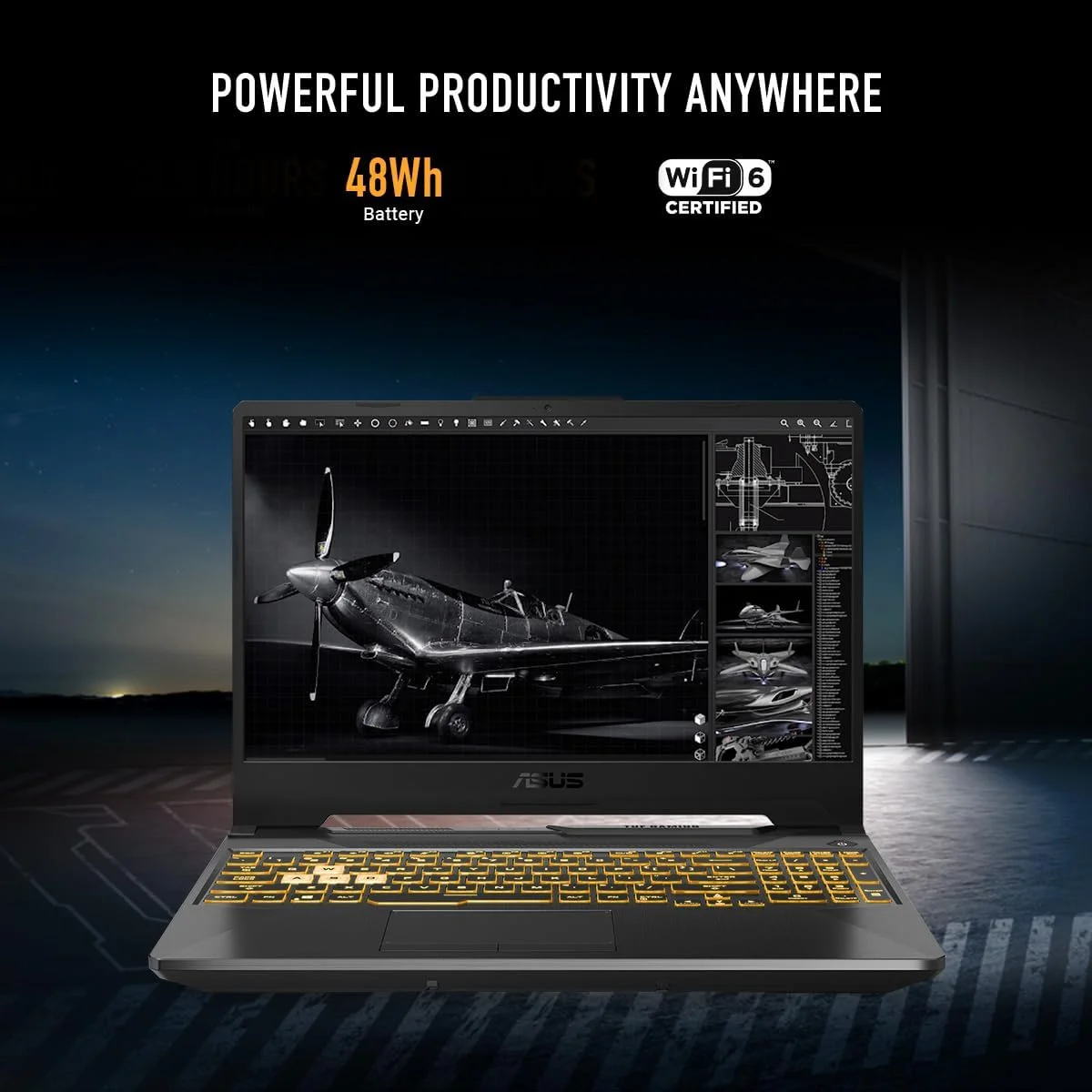 لپ تاپ گیمینگ ایسوس TUF Gaming A15، صفحه نمایش 15.6 اینچی FHD 144Hz، NVIDIA® GeForce RTX™ 3050، AMD Ryzen™ 5 7535HS، 8 گیگابایت DDR5، 512 گیگابایت PCIe® Gen4 NVMe™ SSD، Wi-Fi 6، ویندوز 11، FA506NC-ES51 لپ تاپ گیمینگ ایسوس TUF Gaming A15، صفحه نمایش 15.6 اینچی FHD 144Hz، NVIDIA® GeForce RTX™ 3050، AMD Ryzen™ 5 7535HS، 8 گیگابایت DDR5، 512 گیگابایت PCIe® Gen4 NVMe™ SSD، Wi-Fi 6، ویندوز 11، FA506NC-ES51