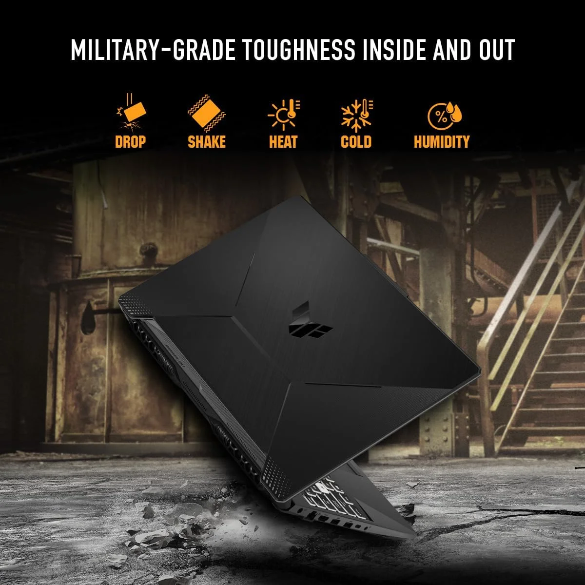 لپ تاپ گیمینگ ایسوس TUF Gaming A15، صفحه نمایش 15.6 اینچی FHD 144Hz، NVIDIA® GeForce RTX™ 3050، AMD Ryzen™ 5 7535HS، 8 گیگابایت DDR5، 512 گیگابایت PCIe® Gen4 NVMe™ SSD، Wi-Fi 6، ویندوز 11، FA506NC-ES51 لپ تاپ گیمینگ ایسوس TUF Gaming A15، صفحه نمایش 15.6 اینچی FHD 144Hz، NVIDIA® GeForce RTX™ 3050، AMD Ryzen™ 5 7535HS، 8 گیگابایت DDR5، 512 گیگابایت PCIe® Gen4 NVMe™ SSD، Wi-Fi 6، ویندوز 11، FA506NC-ES51