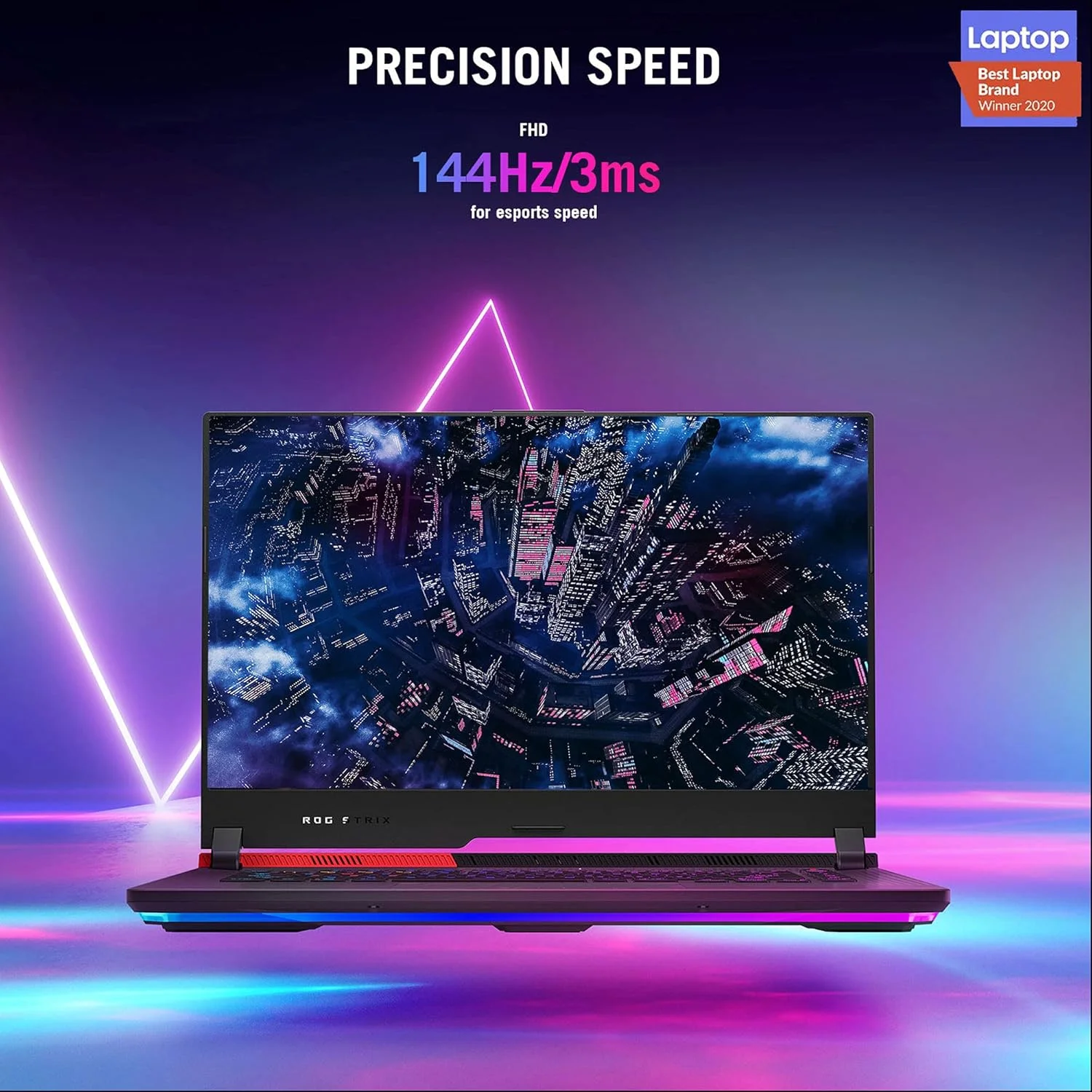 لپ تاپ ایسوس ROG Strix G15 G513QE HN042T خاکستری Eclipse، پردازنده 8 هسته ای AMD Ryzen 7 5800H با فرکانس 3.2 گیگاهرتز، 16 گیگابایت رم، 1 ترابایت SSD، کارت گرافیک NVIDIA GeForce RTX 3050 Ti با 4 گیگابایت حافظه GDDR6، صفحه نمایش 15.6 اینچی FHD 144 هرتز، ویندوز 10، کیبورد با نور پس زمینه انگلیسی عربی