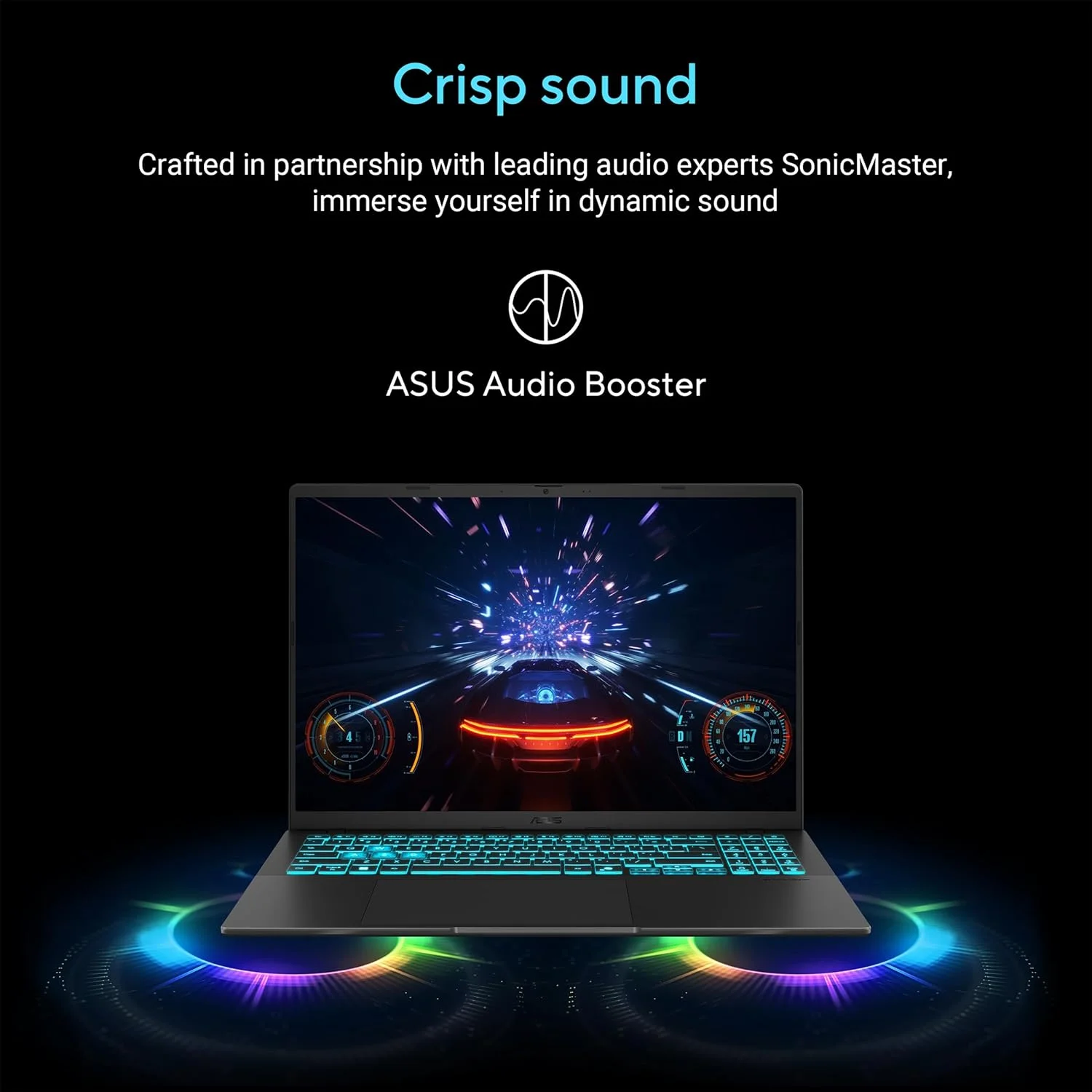 لپ تاپ گیمینگ ASUS V16، صفحه نمایش 16 اینچی WUXGA 144 هرتز، پردازنده Intel Core 7 240H، کارت گرافیک NVIDIA GeForce RTX 3050، حافظه 16 گیگابایتی، حافظه ذخیره سازی 512 گیگابایتی، ویندوز 11، مشکی مات، V3607VJ-DS76