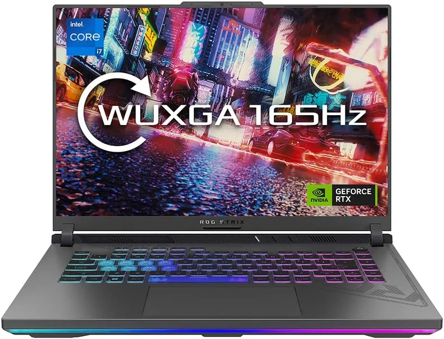 لپ تاپ گیمینگ ایسوس ROG Strix G16 G614JV با صفحه نمایش 16 اینچی WUXGA 165 هرتز (پردازنده Intel i7-13650H، کارت گرافیک NVIDIA GeForce RTX 4060، رم 16 گیگابایتی، حافظه SSD 1 ترابایتی، ویندوز 11، باتری 90 وات ساعت)