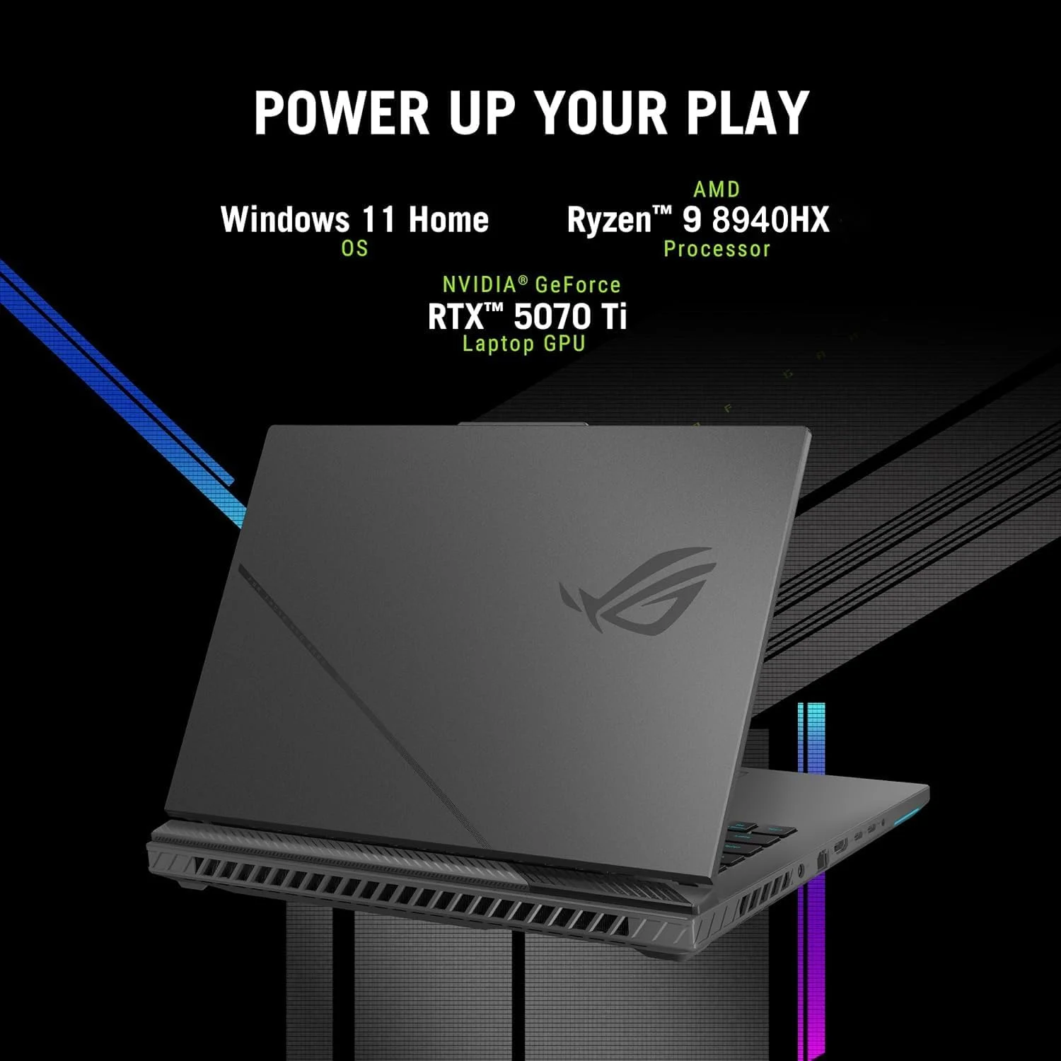 لپ تاپ گیمینگ ASUS 2025 ROG Strix G16، نمایشگر 16 اینچی FHD 165 هرتز، پردازنده 16 هسته ای AMD Ryzen 9 8940HX، کارت گرافیک RTX 5070 Ti (TGP 140W)، MUX Switch، ویندوز 11، همراه با پد ماوس (64 گیگابایت رم | 1 ترابایت PCIe SSD) لپ تاپ گیمینگ ASUS 2025 ROG Strix G16، نمایشگر 16 اینچی FHD 165 هرتز، پردازنده 16 هسته ای AMD Ryzen 9 8940HX، کارت گرافیک RTX 5070 Ti (TGP 140W)، MUX Switch، ویندوز 11، همراه با پد ماوس (64 گیگابایت رم | 1 ترابایت PCIe SSD)