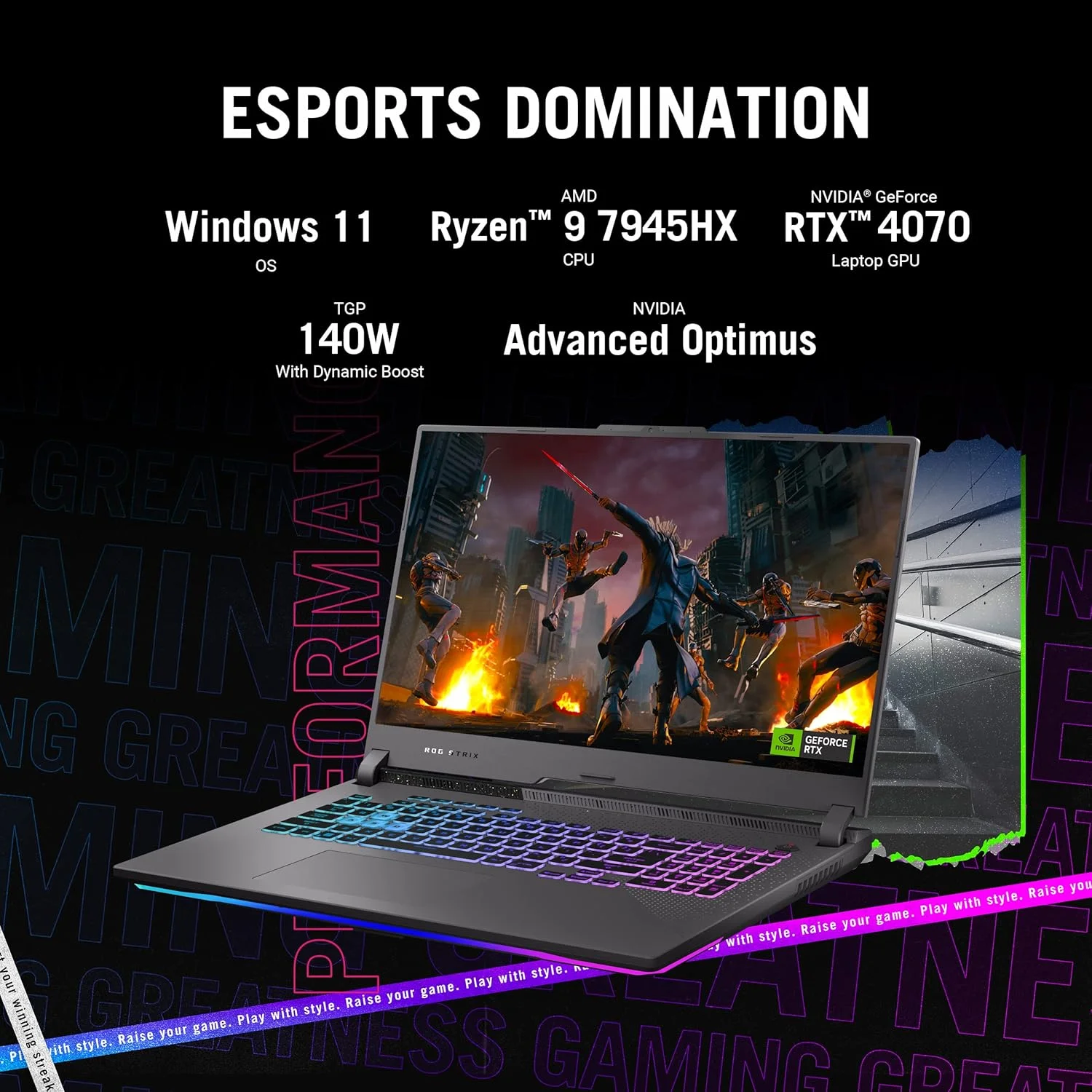 لپ تاپ گیمینگ ایسوس ROG Strix G17 (2023)، صفحه نمایش 17.3 اینچی QHD 240Hz، کارت گرافیک GeForce RTX 4070، پردازنده AMD Ryzen 9 7945HX، رم 16 گیگابایتی DDR5، حافظه SSD 1 ترابایتی PCIe، Wi-Fi 6E، ویندوز 11، G713PI-DS94 خاکستری کسوفی لپ تاپ گیمینگ ایسوس ROG Strix G17 (2023)، صفحه نمایش 17.3 اینچی QHD 240Hz، کارت گرافیک GeForce RTX 4070، پردازنده AMD Ryzen 9 7945HX، رم 16 گیگابایتی DDR5، حافظه SSD 1 ترابایتی PCIe، Wi-Fi 6E، ویندوز 11، G713PI-DS94 خاکستری کسوفی