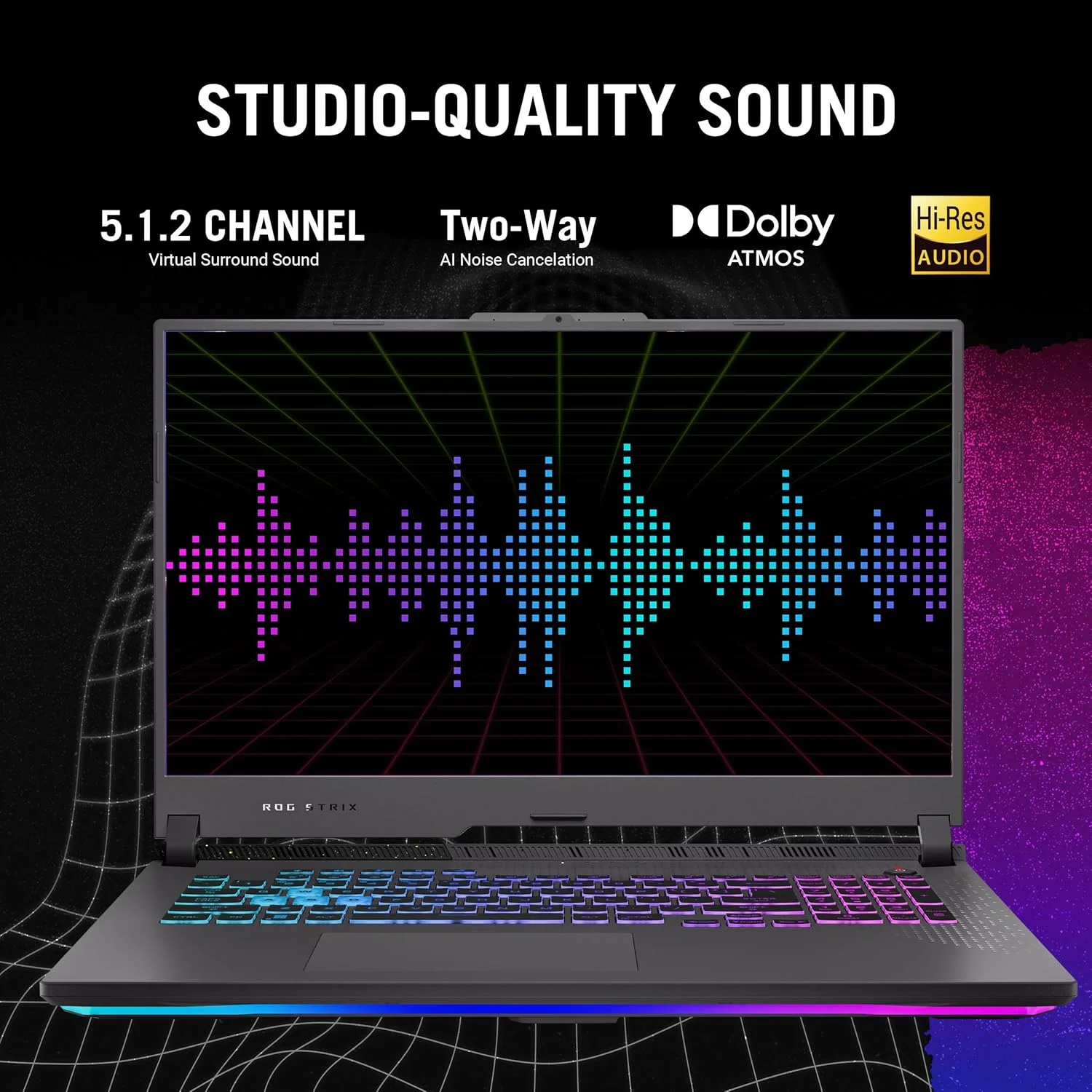 لپ تاپ گیمینگ ایسوس ROG Strix G17 (2023)، صفحه نمایش 17.3 اینچی QHD 240Hz، کارت گرافیک GeForce RTX 4070، پردازنده AMD Ryzen 9 7945HX، رم 16 گیگابایتی DDR5، حافظه SSD 1 ترابایتی PCIe، Wi-Fi 6E، ویندوز 11، G713PI-DS94 خاکستری کسوفی لپ تاپ گیمینگ ایسوس ROG Strix G17 (2023)، صفحه نمایش 17.3 اینچی QHD 240Hz، کارت گرافیک GeForce RTX 4070، پردازنده AMD Ryzen 9 7945HX، رم 16 گیگابایتی DDR5، حافظه SSD 1 ترابایتی PCIe، Wi-Fi 6E، ویندوز 11، G713PI-DS94 خاکستری کسوفی