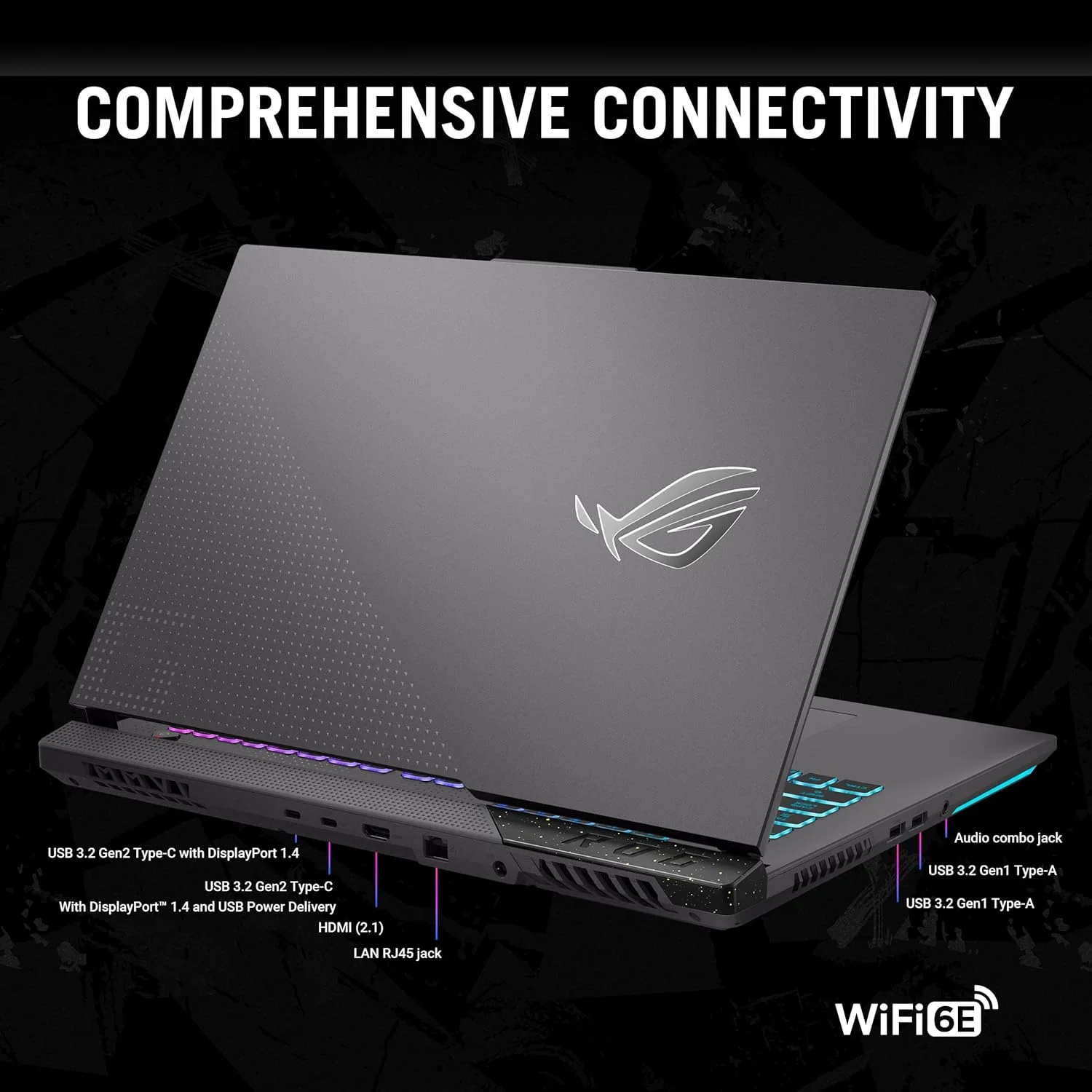 لپ تاپ گیمینگ ایسوس ROG Strix G17 (2023)، صفحه نمایش 17.3 اینچی QHD 240Hz، کارت گرافیک GeForce RTX 4070، پردازنده AMD Ryzen 9 7945HX، رم 16 گیگابایتی DDR5، حافظه SSD 1 ترابایتی PCIe، Wi-Fi 6E، ویندوز 11، G713PI-DS94 خاکستری کسوفی لپ تاپ گیمینگ ایسوس ROG Strix G17 (2023)، صفحه نمایش 17.3 اینچی QHD 240Hz، کارت گرافیک GeForce RTX 4070، پردازنده AMD Ryzen 9 7945HX، رم 16 گیگابایتی DDR5، حافظه SSD 1 ترابایتی PCIe، Wi-Fi 6E، ویندوز 11، G713PI-DS94 خاکستری کسوفی