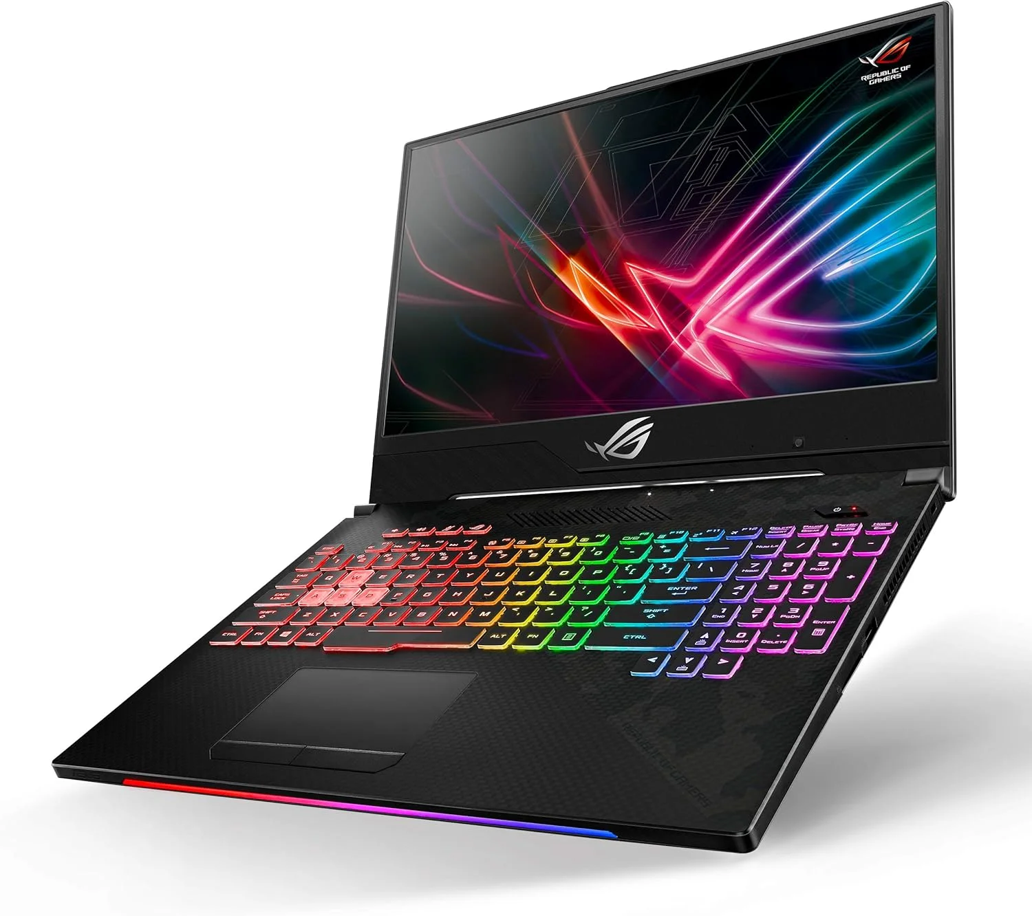 لپ تاپ گیمینگ ایسوس ROG Strix Scar II، صفحه نمایش 15.6 اینچی 144 هرتز IPS-Type Full HD، کارت گرافیک NVIDIA GeForce RTX 2070 8GB، پردازنده Intel Core i7-8750H، رم 16 گیگابایتی DDR4، حافظه SSD 512 گیگابایتی PCIe Nvme، کیبورد RGB، ویندوز 10 - GL504GW-DS74