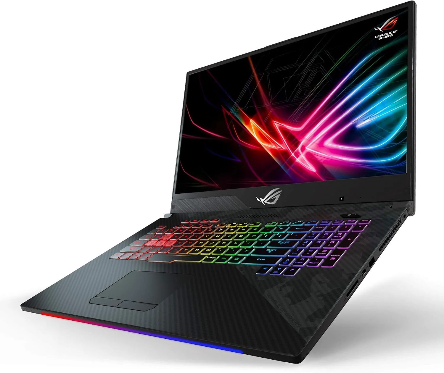 لپ تاپ گیمینگ ایسوس ROG Strix Scar II، صفحه نمایش 17.3 اینچی 144 هرتز IPS-Type FHD، کارت گرافیک NVIDIA GeForce RTX 2070 8GB، پردازنده Intel Core i7-8750H، رم 16 گیگابایتی DDR4، حافظه SSD 512 گیگابایتی PCIe + حافظه SSHD 1 ترابایتی، کیبورد RGB، ویندوز 10 - GL704GW-DS76