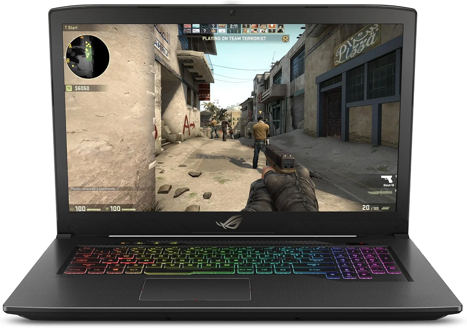 لپ تاپ گیمینگ ایسوس ROG Strix Scar Edition، 17.3 اینچ 120 هرتز 3 میلی ثانیه Full HD، پردازنده Intel Core i7-8750H، کارت گرافیک NVIDIA GeForce GTX 1060 6GB، رم 16GB DDR4، حافظه 256GB PCIe SSD + 1TB FireCuda، ویندوز 10 - GL703GM-DS74