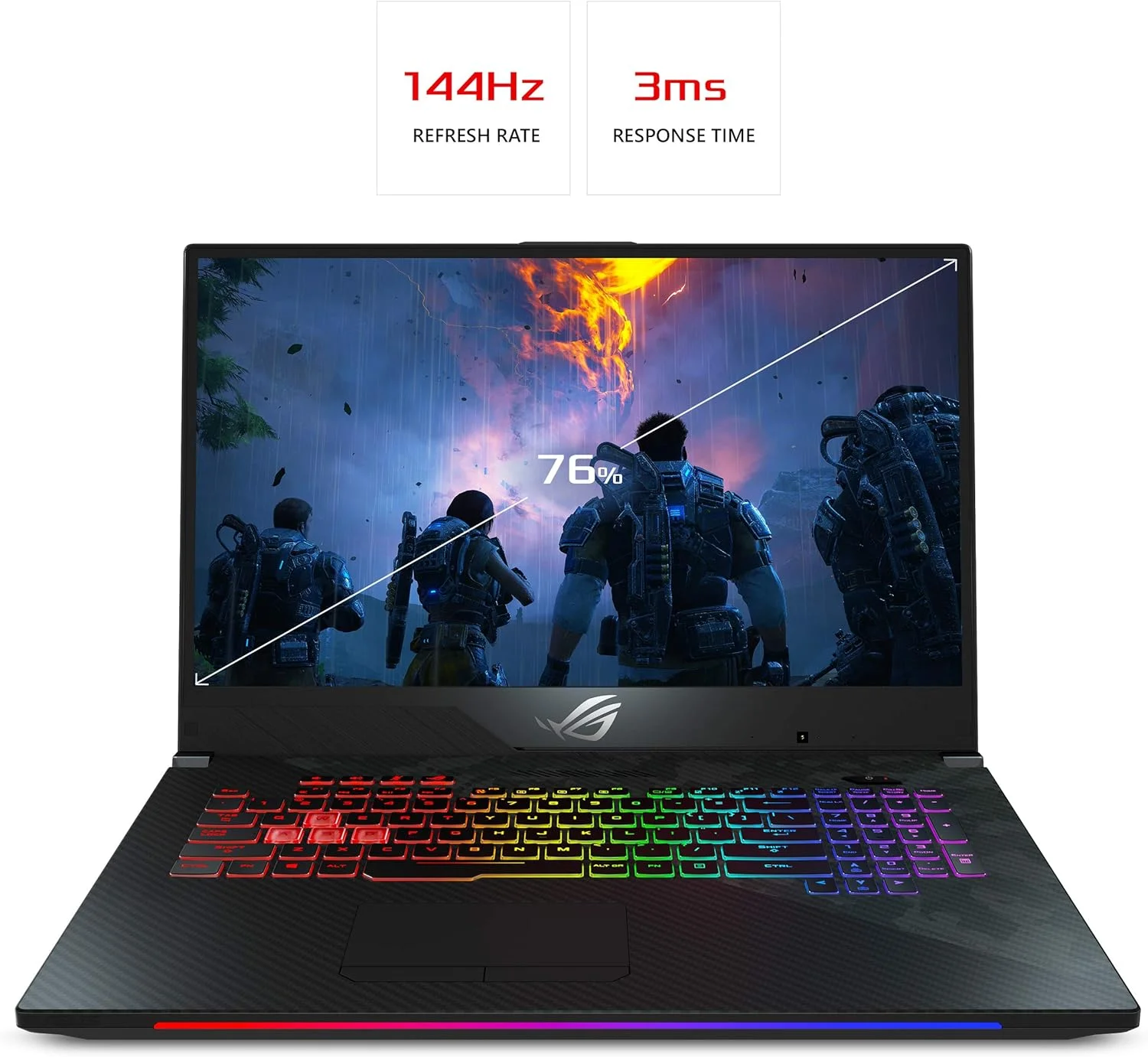 لپ تاپ گیمینگ ایسوس ROG Strix Scar II، صفحه نمایش 17.3 اینچی 144 هرتز IPS-Type FHD، کارت گرافیک NVIDIA GeForce RTX 2070 8GB، پردازنده Intel Core i7-8750H، رم 16 گیگابایتی DDR4، حافظه SSD 512 گیگابایتی PCIe + حافظه SSHD 1 ترابایتی، کیبورد RGB، ویندوز 10 - GL704GW-DS76 لپ تاپ گیمینگ ایسوس ROG Strix Scar II، صفحه نمایش 17.3 اینچی 144 هرتز IPS-Type FHD، کارت گرافیک NVIDIA GeForce RTX 2070 8GB، پردازنده Intel Core i7-8750H، رم 16 گیگابایتی DDR4، حافظه SSD 512 گیگابایتی PCIe + حافظه SSHD 1 ترابایتی، کیبورد RGB، ویندوز 10 - GL704GW-DS76