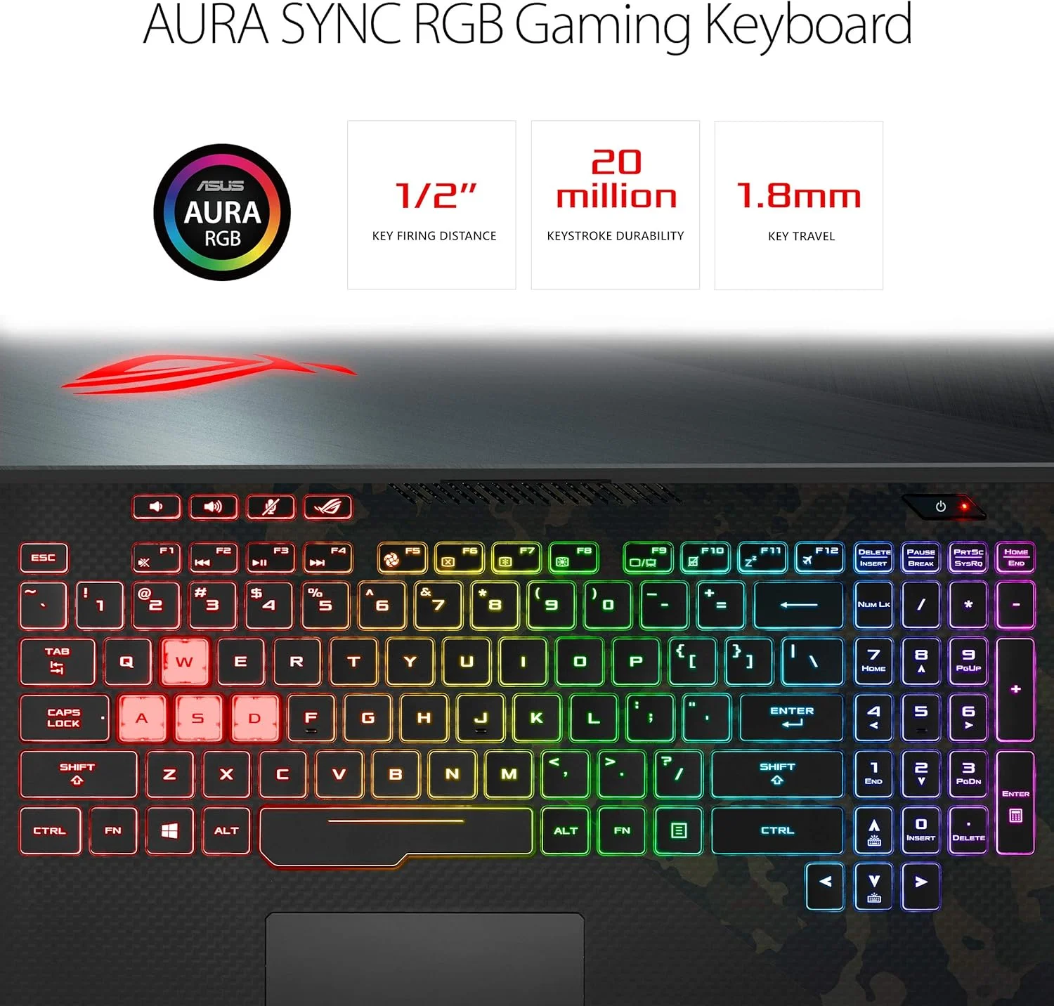 لپ تاپ گیمینگ ایسوس ROG Strix Scar II، صفحه نمایش 15.6 اینچی 144 هرتز IPS-Type Full HD، کارت گرافیک NVIDIA GeForce RTX 2070 8GB، پردازنده Intel Core i7-8750H، رم 16 گیگابایتی DDR4، حافظه SSD 512 گیگابایتی PCIe Nvme، کیبورد RGB، ویندوز 10 - GL504GW-DS74