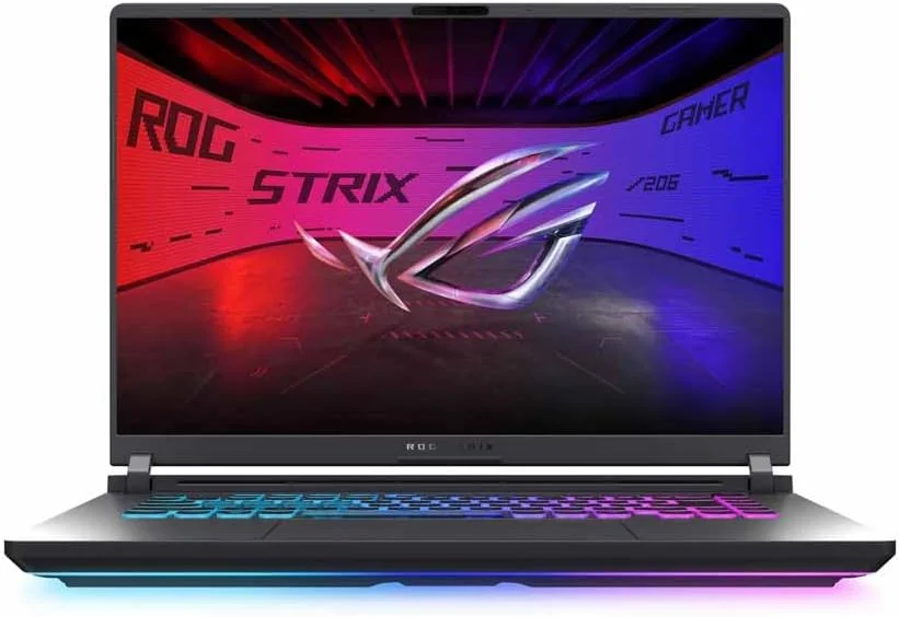 لپ تاپ ایسوس ROG Strix G16 G615JMR-S5141W، پردازنده Intel Core i7 14650HX 2.2 گیگاهرتز، 16 گیگابایت DDR5-5600، 512 گیگابایت PCIe 4.0 NVMe M.2 SSD، کارت گرافیک NVIDIA GeForce RTX 5060 8GB، صفحه نمایش 16 اینچی FHD WQXGA، ویندوز 11