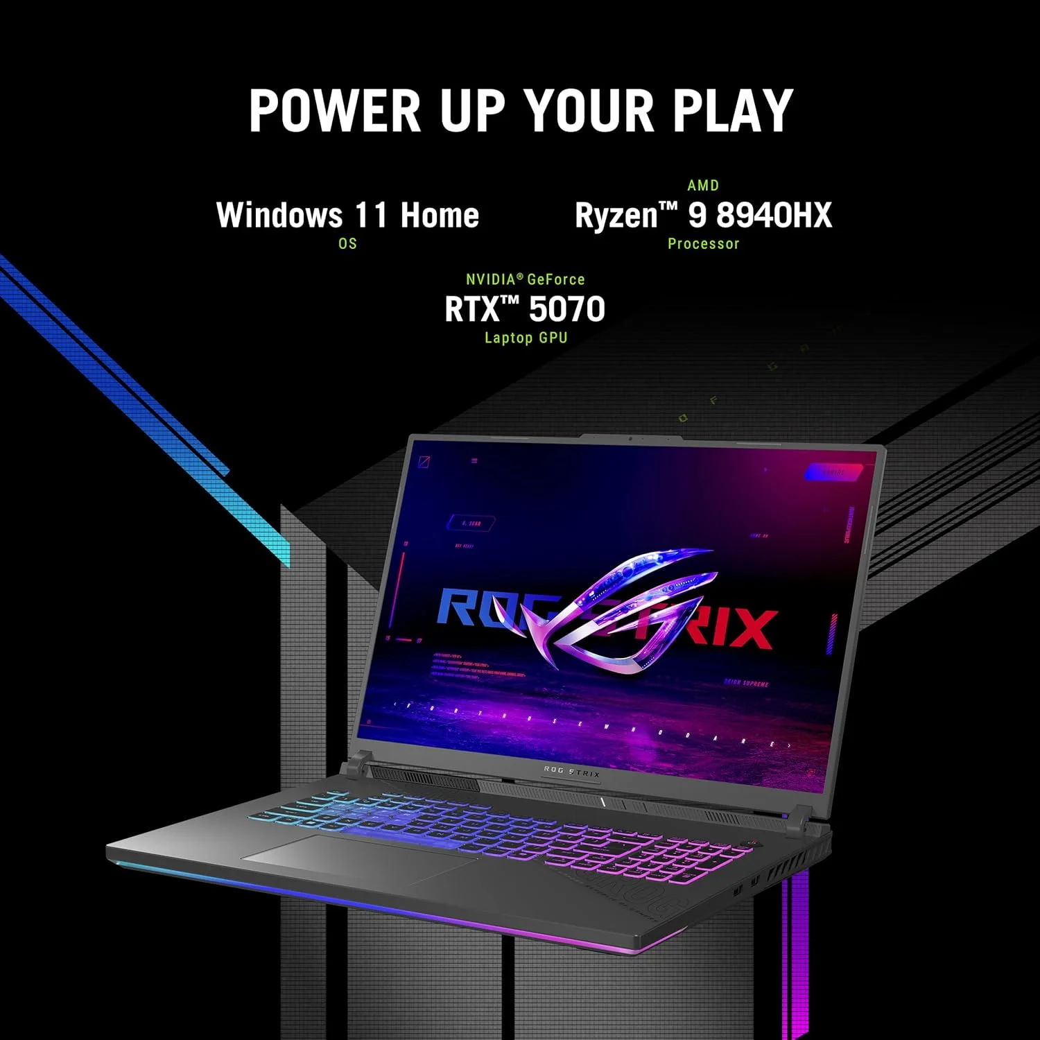 لپ تاپ گیمینگ 18 اینچی ASUS ROG Strix G18 ROG Nebula Display 2.5K 240Hz 3ms با پردازنده AMD Ryzen 9 8940HX، رم 16 گیگابایتی، حافظه SSD 1 ترابایتی و کارت گرافیک NVIDIA GeForce RTX 5070 - خاکستری Eclipse لپ تاپ گیمینگ 18 اینچی ASUS ROG Strix G18 ROG Nebula Display 2.5K 240Hz 3ms با پردازنده AMD Ryzen 9 8940HX، رم 16 گیگابایتی، حافظه SSD 1 ترابایتی و کارت گرافیک NVIDIA GeForce RTX 5070 - خاکستری Eclipse