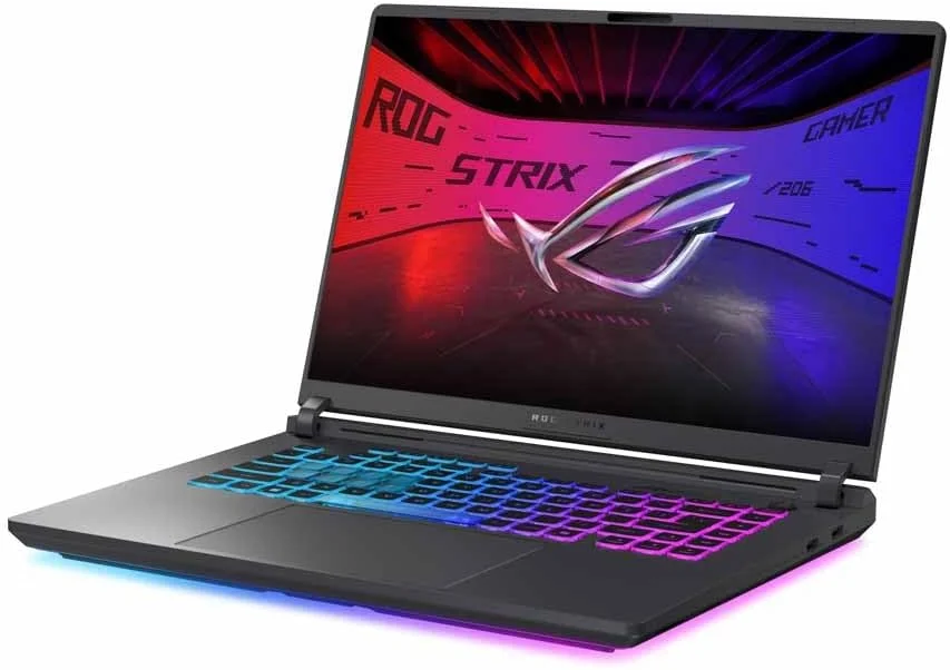 لپ تاپ ایسوس ROG Strix G16 G615JMR-S5141W، پردازنده Intel Core i7 14650HX 2.2 گیگاهرتز، 16 گیگابایت DDR5-5600، 512 گیگابایت PCIe 4.0 NVMe M.2 SSD، کارت گرافیک NVIDIA GeForce RTX 5060 8GB، صفحه نمایش 16 اینچی FHD WQXGA، ویندوز 11 لپ تاپ ایسوس ROG Strix G16 G615JMR-S5141W، پردازنده Intel Core i7 14650HX 2.2 گیگاهرتز، 16 گیگابایت DDR5-5600، 512 گیگابایت PCIe 4.0 NVMe M.2 SSD، کارت گرافیک NVIDIA GeForce RTX 5060 8GB، صفحه نمایش 16 اینچی FHD WQXGA، ویندوز 11